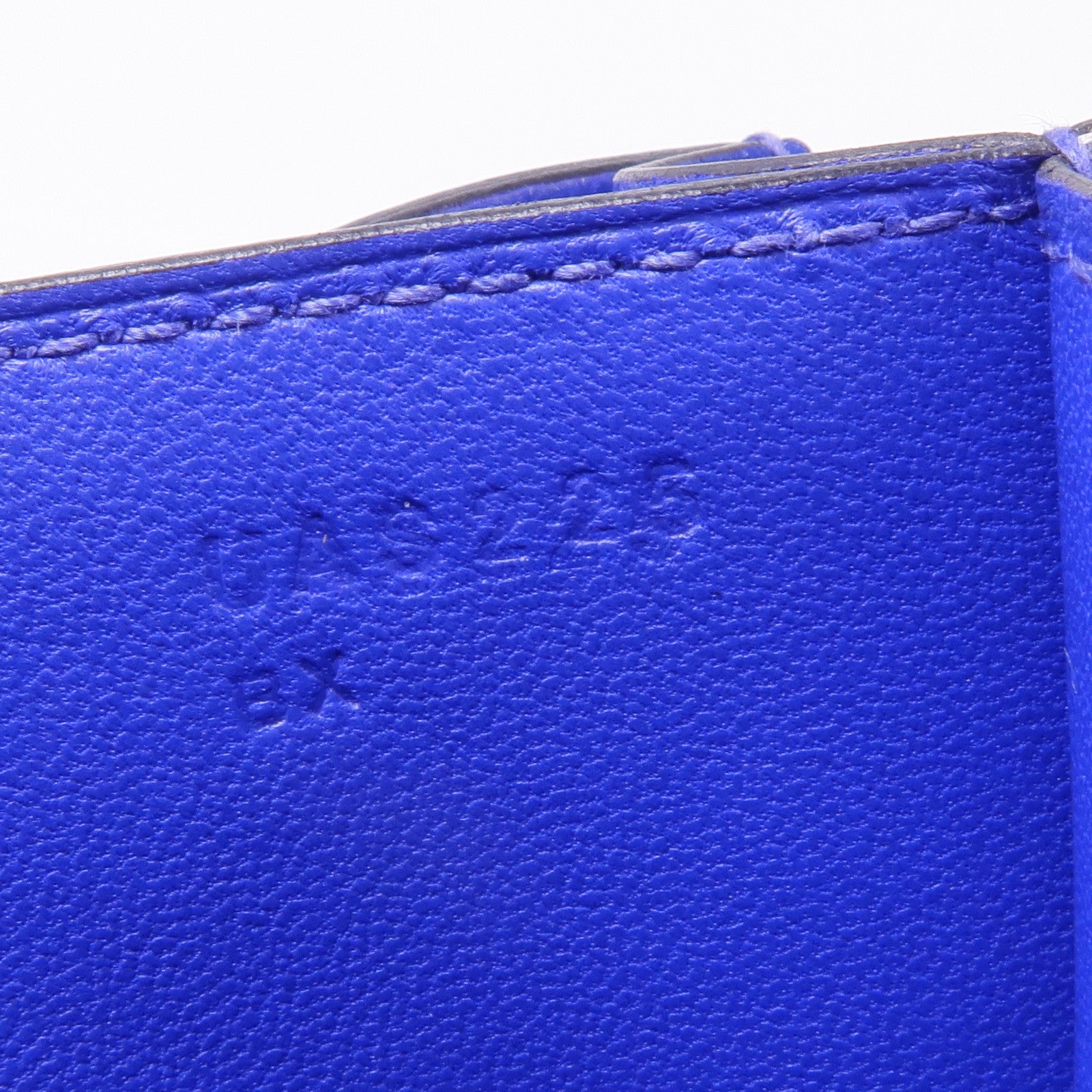 HERMES Chevre皮革Mini Constance金扣肩背袋Bleu Electrique