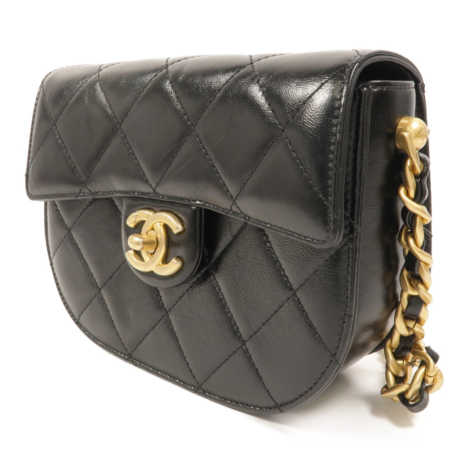 CHANEL 牛皮皮革Saddle Bag肩背袋