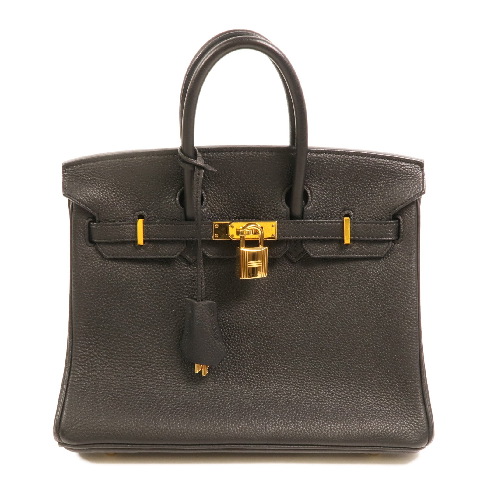 HERMES Togo皮革Birkin 25金扣手挽袋Noir