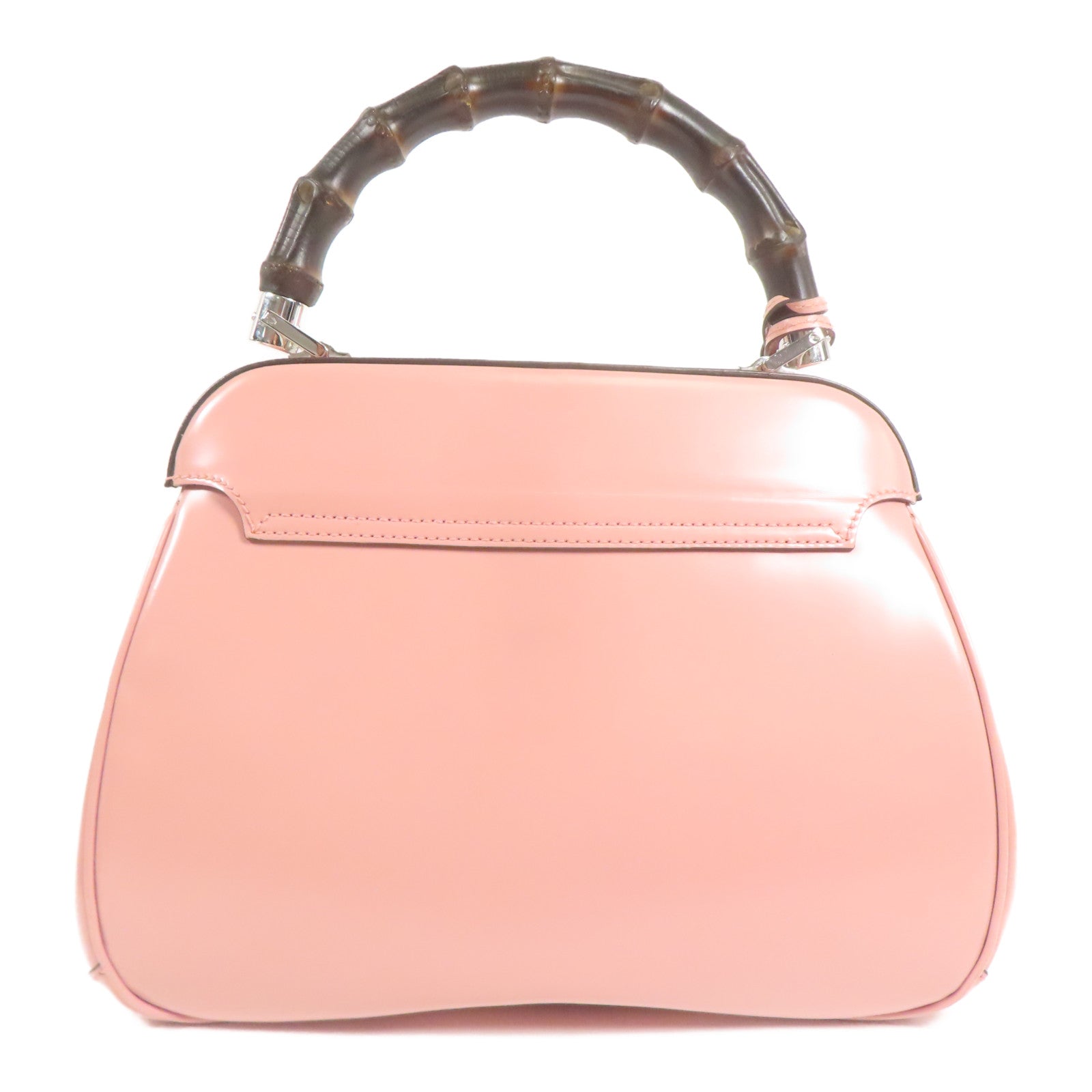 GUCCI GG SHW Hand Bag Calfskin Leather Pink