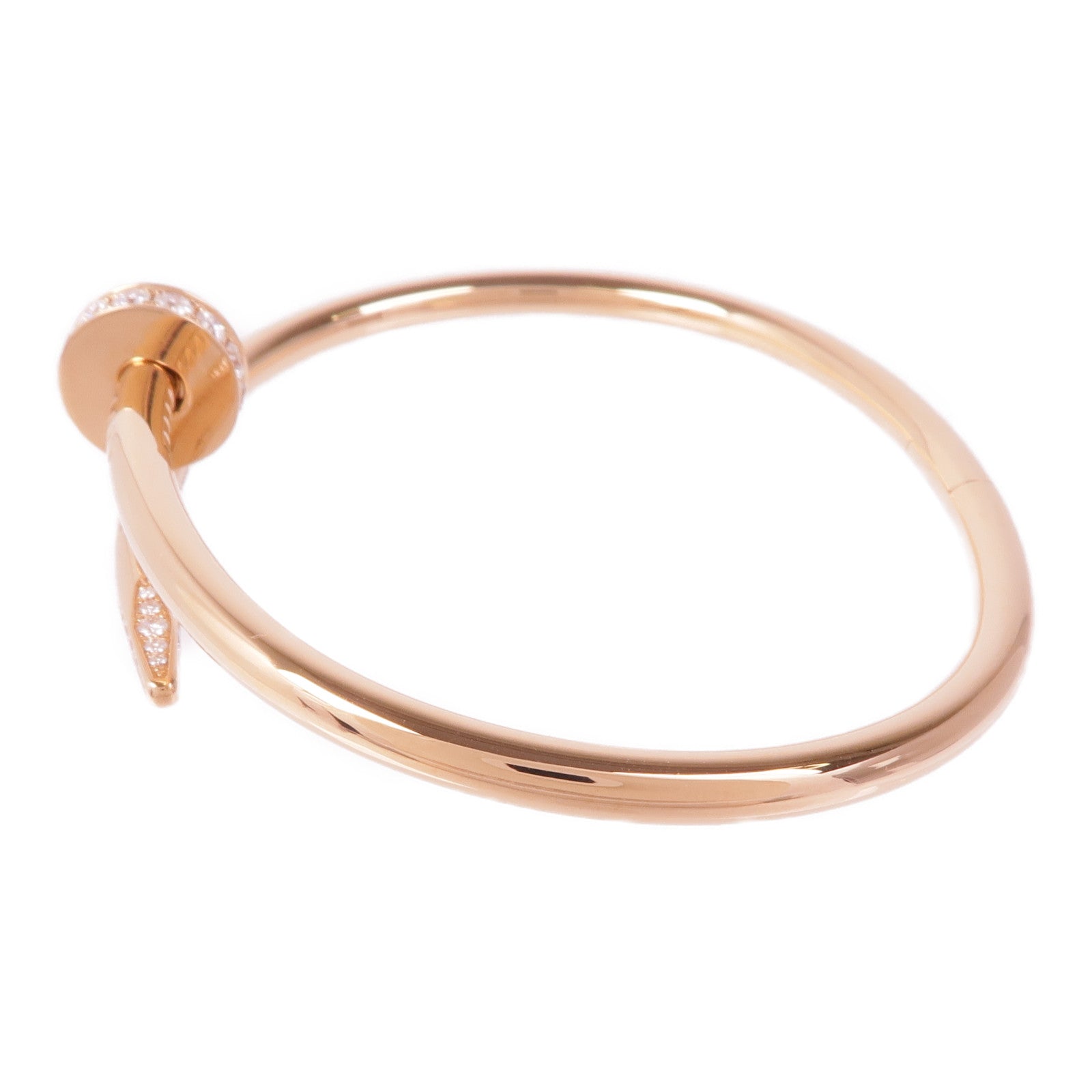 CARTIER 18K玫瑰金Juste Un Clou Daimond Bracelet手鐲Cartier#17