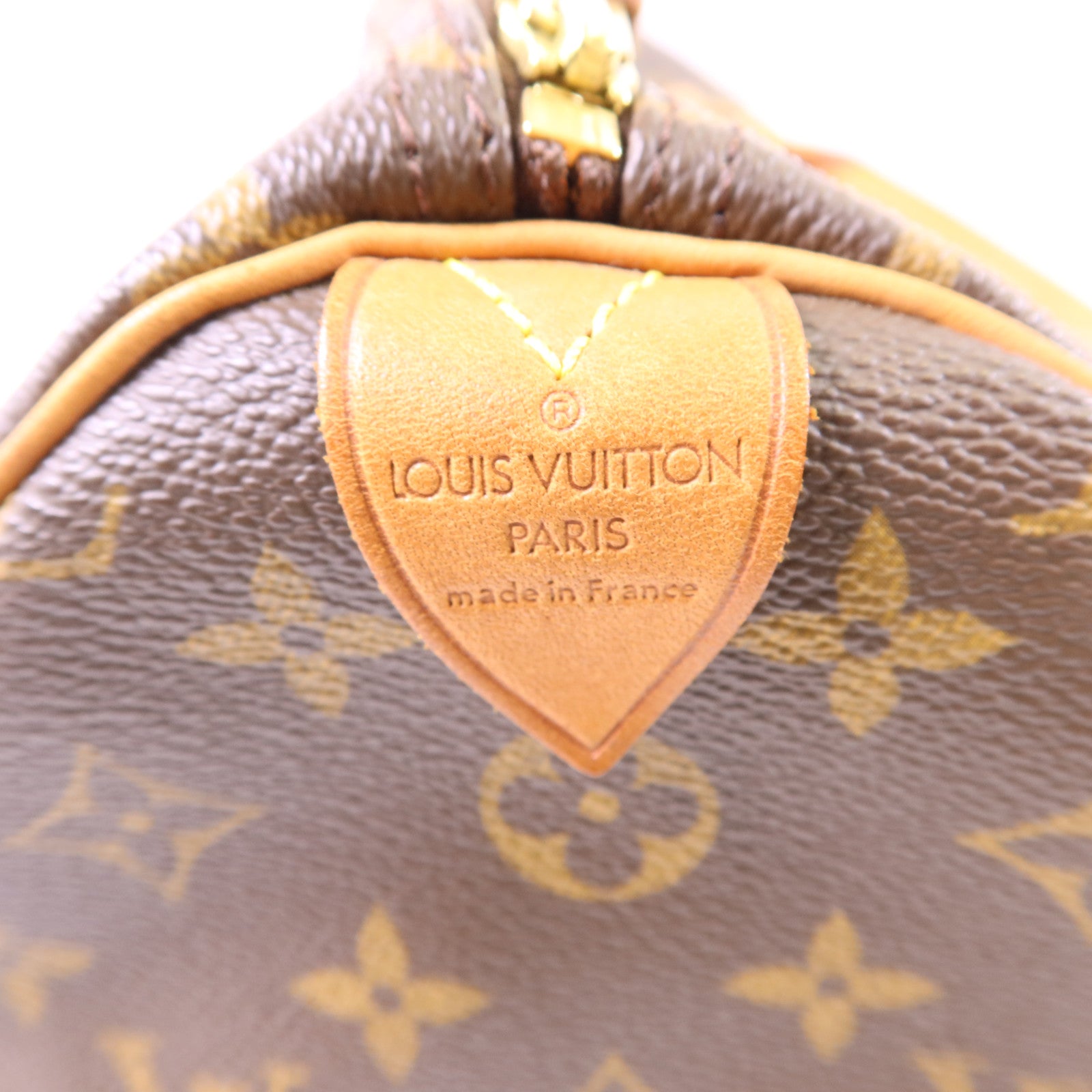 LOUIS VUITTON Monogram Speedy 35金扣手挽袋