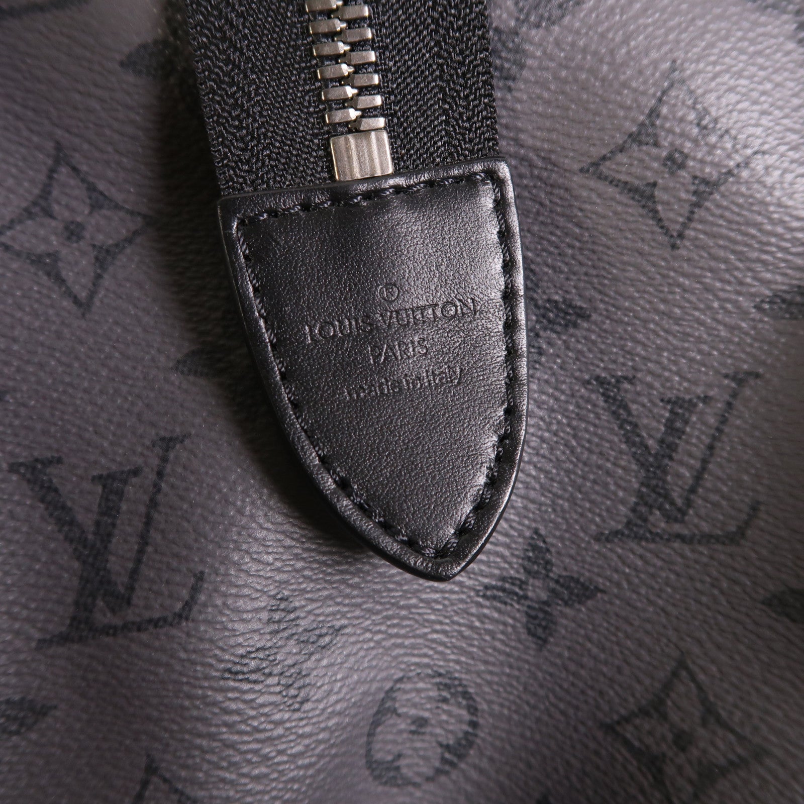 LOUIS VUITTON Monogram Eclipse New Cabas Zippe銀扣肩背袋