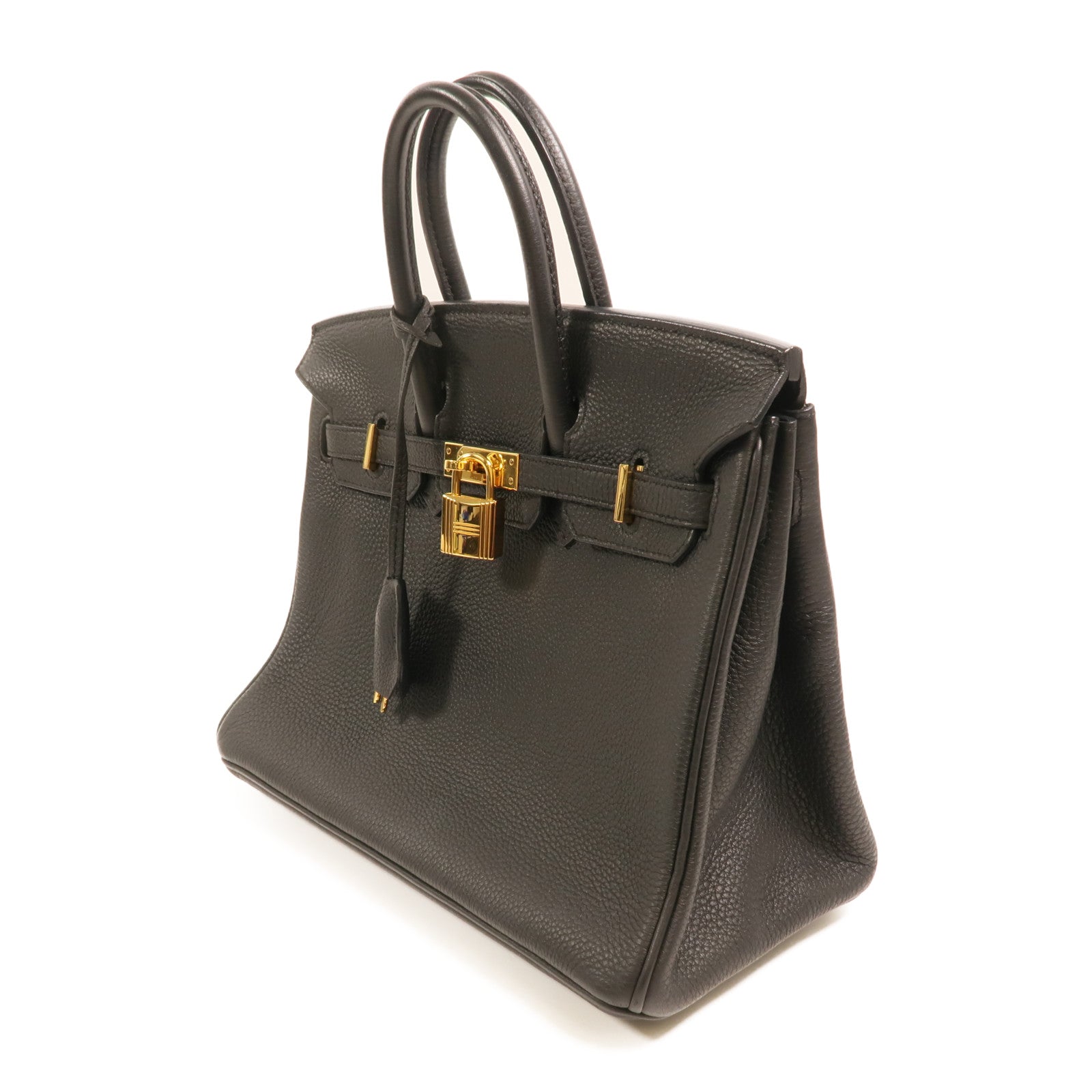 HERMES Togo皮革Birkin 25金扣手挽袋Noir