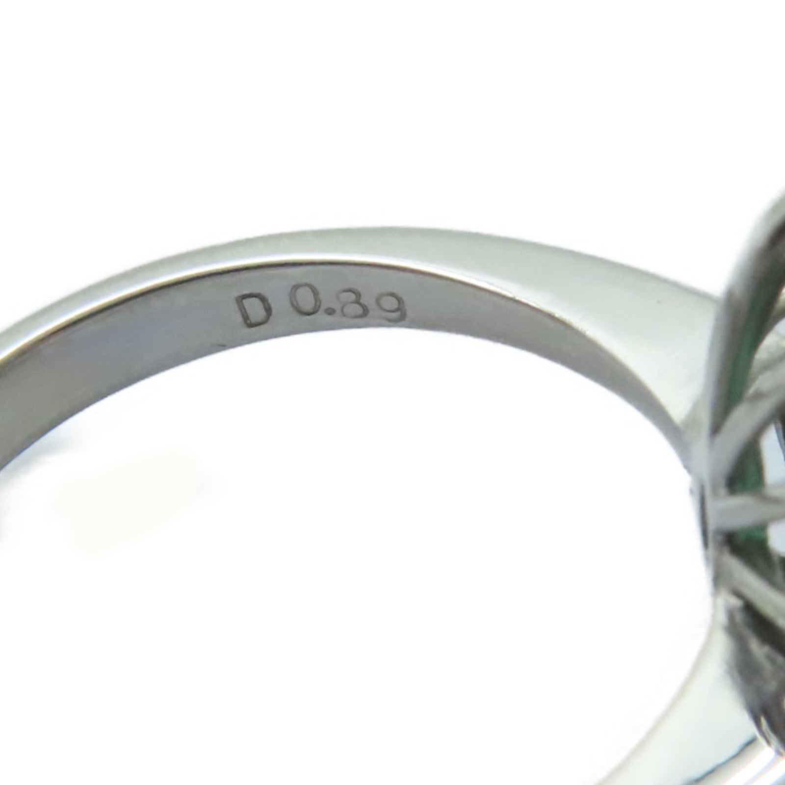 JEWELRY PT900鉑金Emerald Ring 1.3ct綠寶石/0.89ct鑚石戒指US#6.25