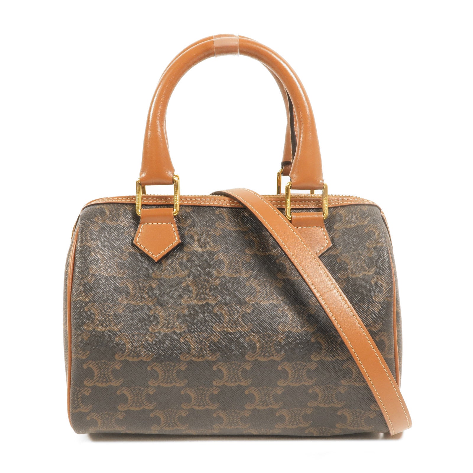 CELINE 塗層帆布Small Boston手挽肩背兩用袋