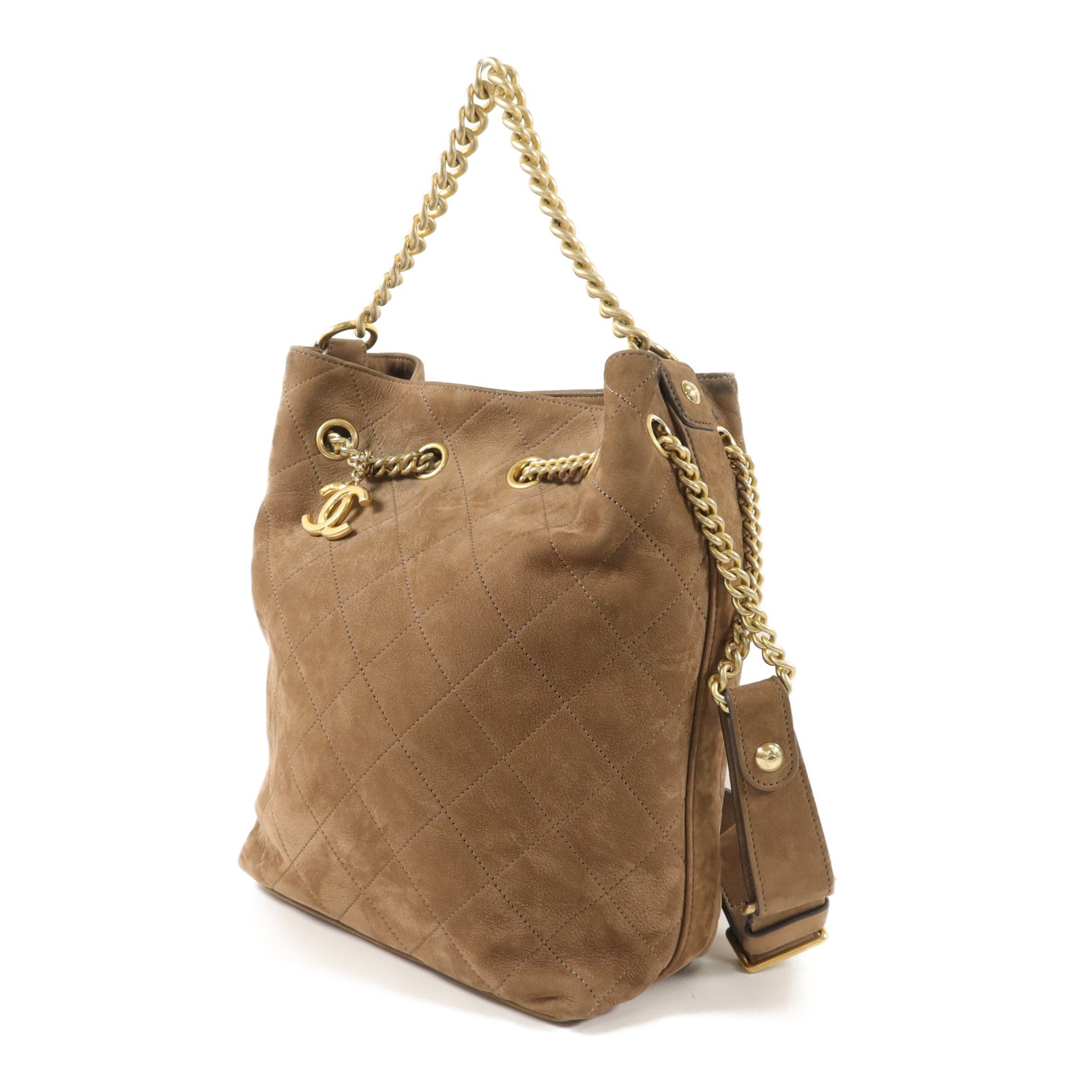 CHANEL 麂皮皮革2 Way Shoulder Bag手挽肩背兩用袋