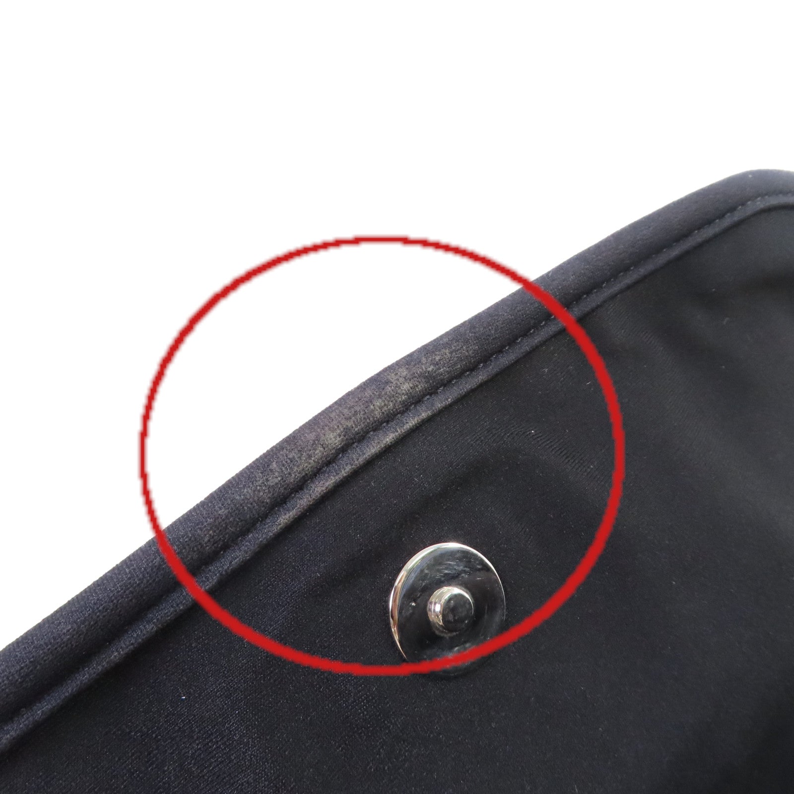 CHANEL 菱格布料Chain Shoulder Bag銀扣鏈帶肩背袋黑色