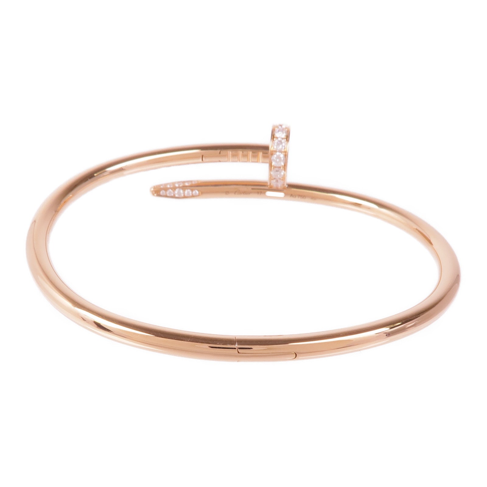 CARTIER 18K玫瑰金Juste Un Clou Daimond Bracelet手鐲Cartier#17