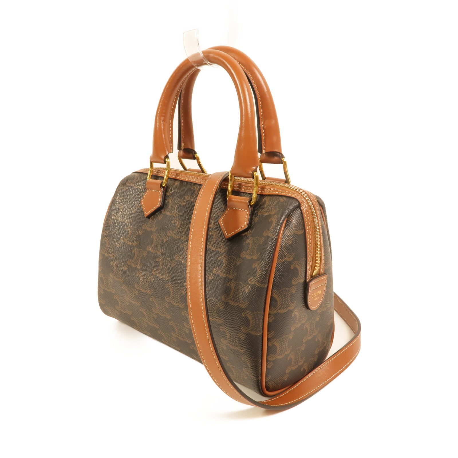 CELINE 塗層帆布Small Boston手挽肩背兩用袋