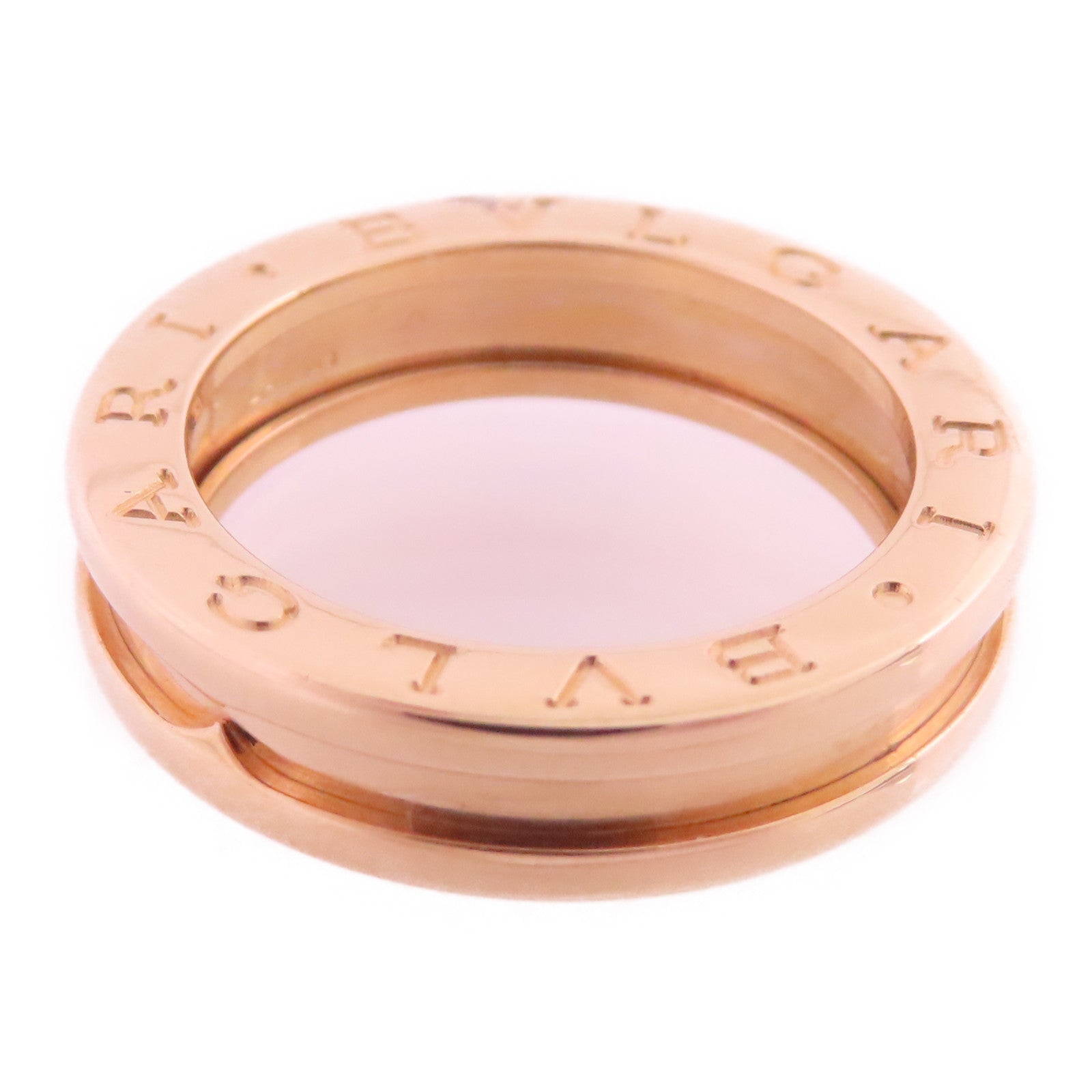 BVLGARI 18K玫瑰金B-zero1-1band Ring戒指#51/US#5.5
