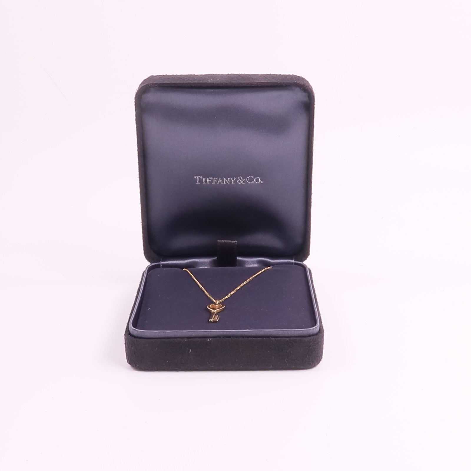 TIFFANY＆CO 18K玫瑰金Heart Key Pendant項鍊