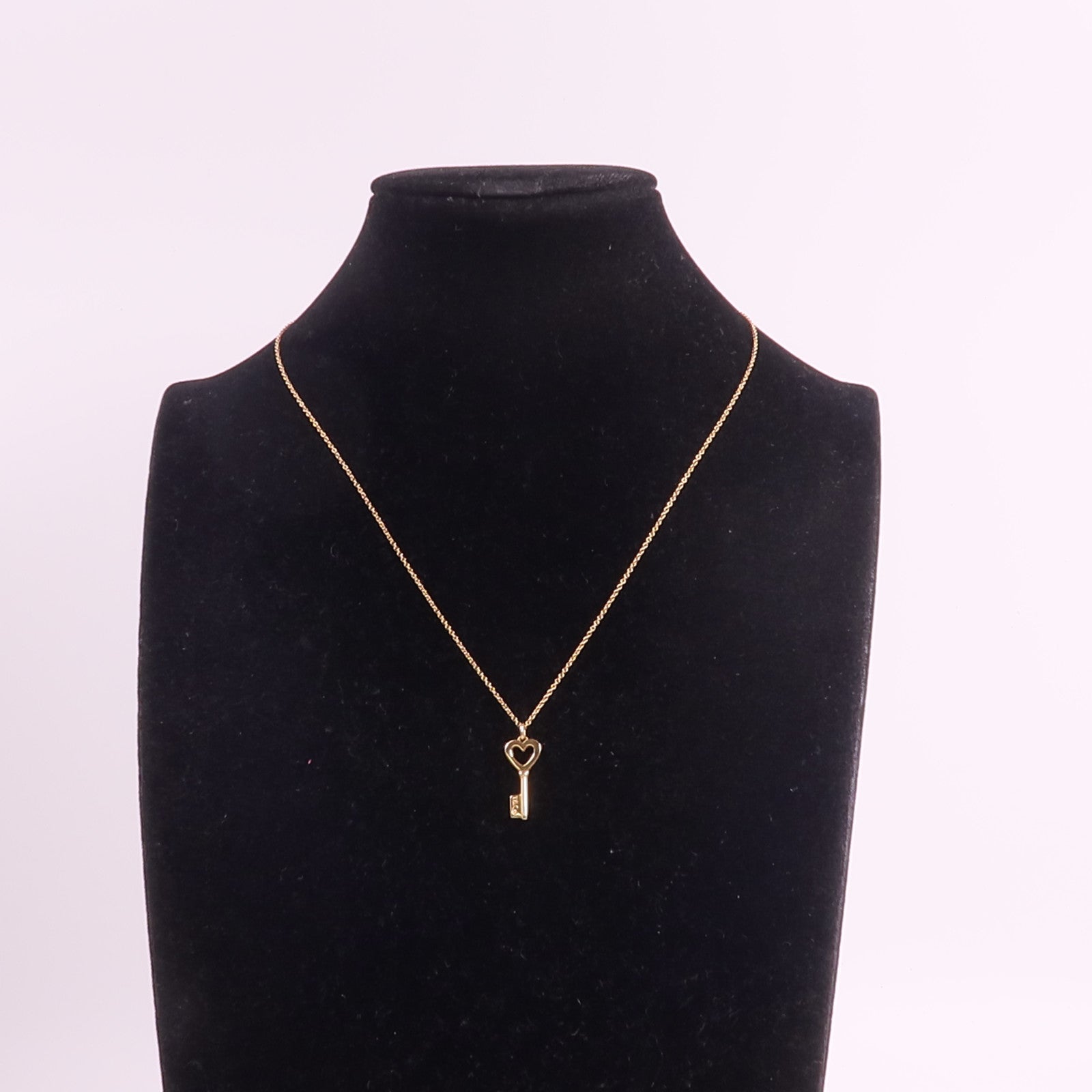 TIFFANY＆CO 18K玫瑰金Heart Key Pendant項鍊