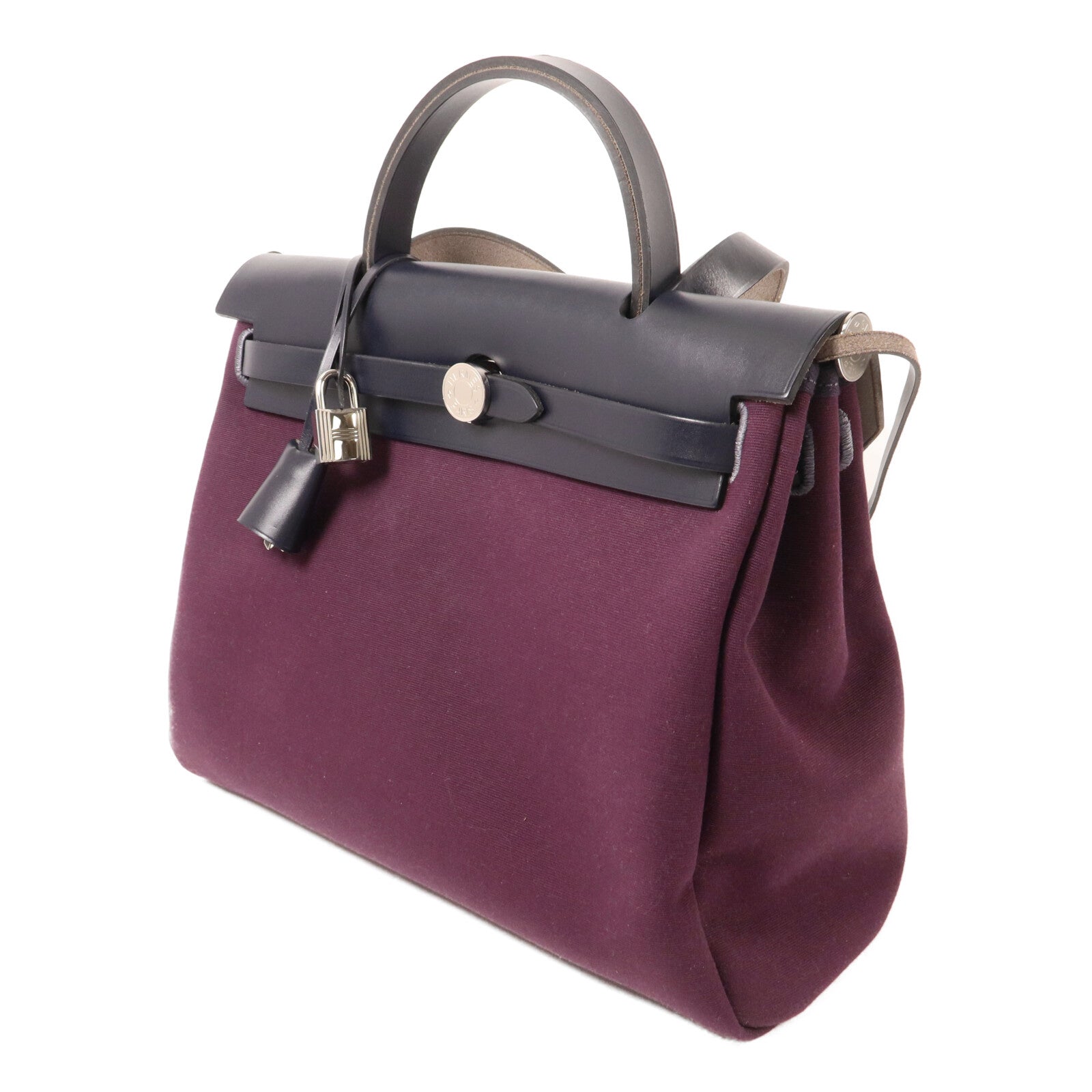 HERMES 帆布Herbag PM手挽肩背兩用袋Cassis