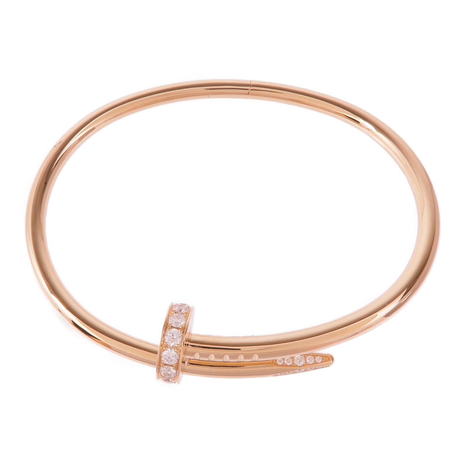 CARTIER 18K玫瑰金Juste Un Clou Daimond Bracelet手鐲Cartier#17