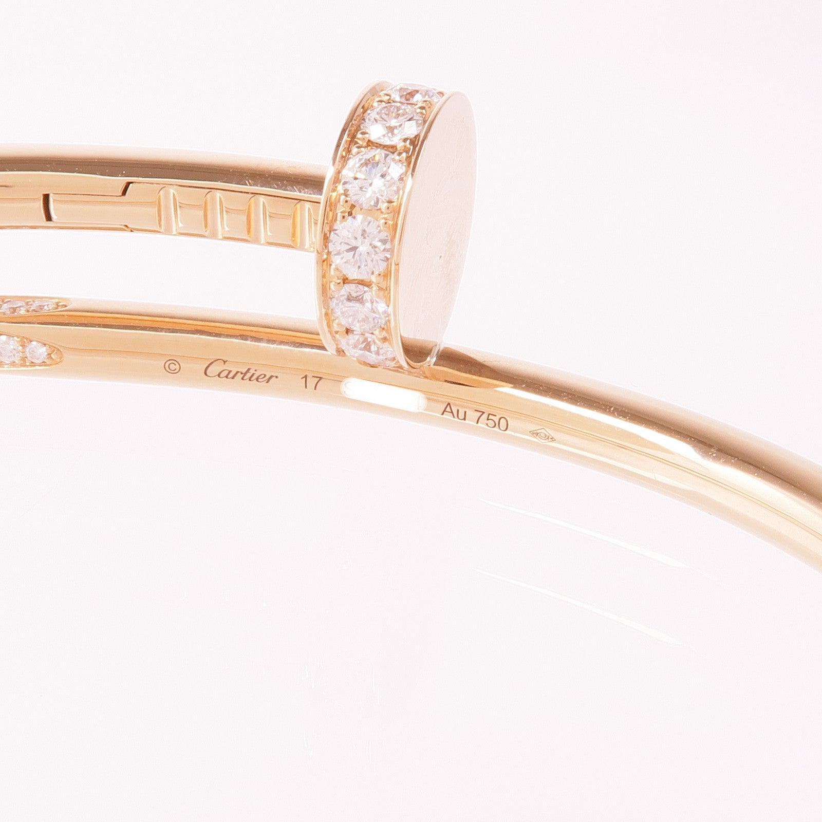 CARTIER 18K玫瑰金Juste Un Clou Daimond Bracelet手鐲Cartier#17