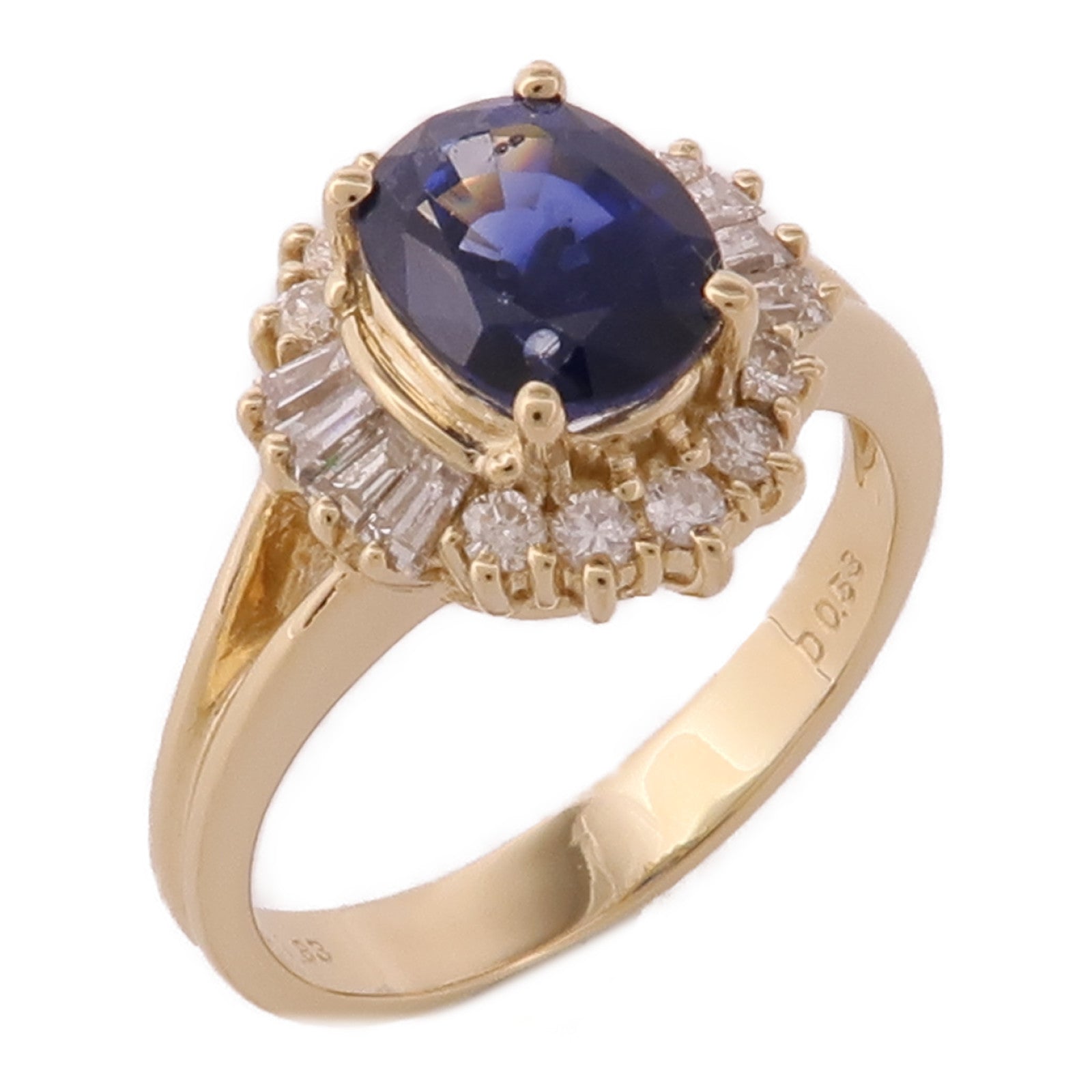 JEWELRY 【激減優惠】18K黃金/Sapphire/Diamond Ring藍寶石/鑽石戒指