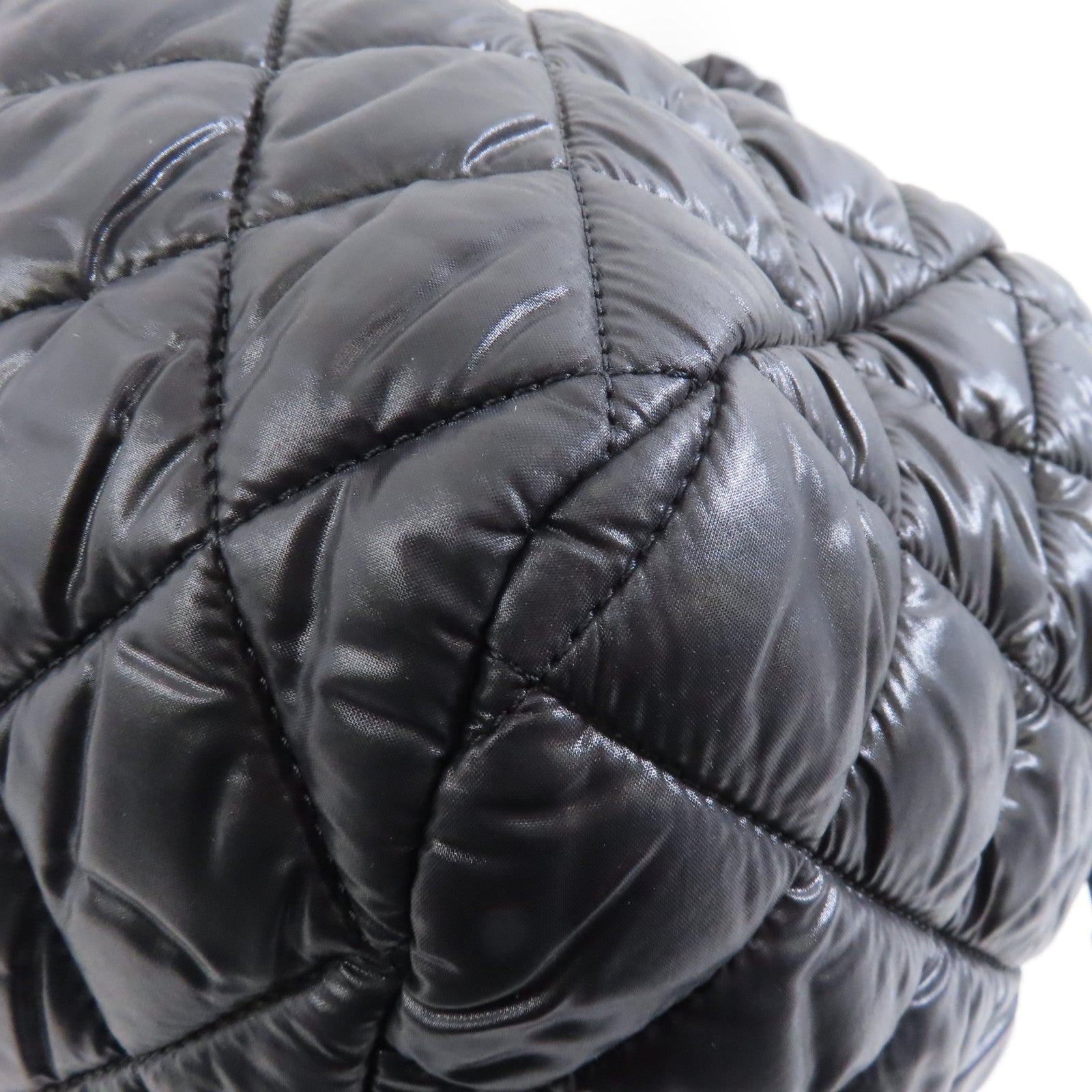 CHANEL 【激減優惠】尼龍Coco Cocoon銀扣手挽袋黑色