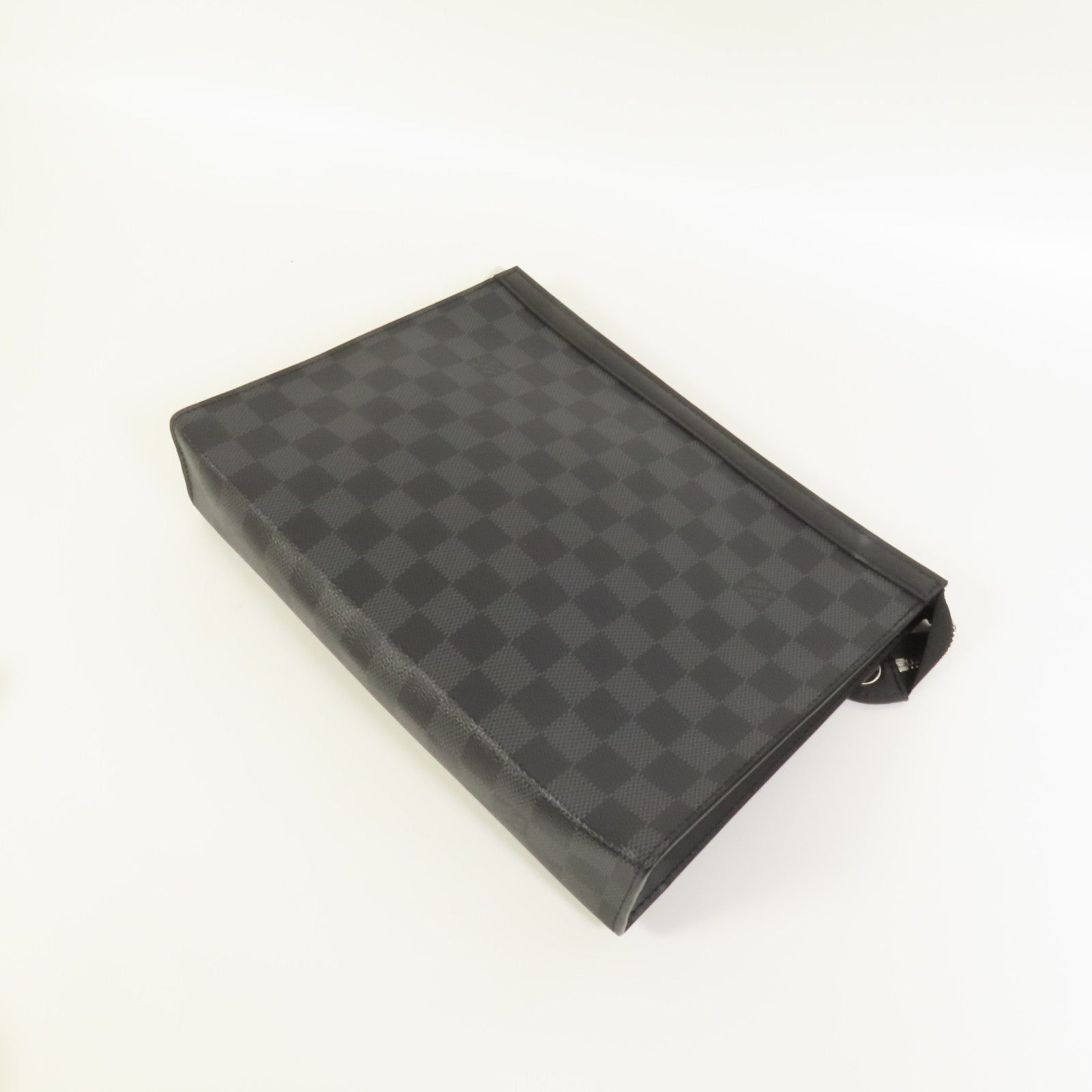 LOUIS VUITTON Damier Graphite Pochette Voyage MM銀扣手拿包