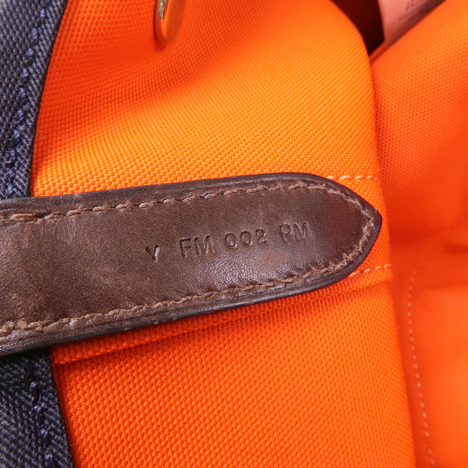 HERMES 帆布Sac De Pansage Groom手挽肩背兩用袋Bleu Indigo/Feu