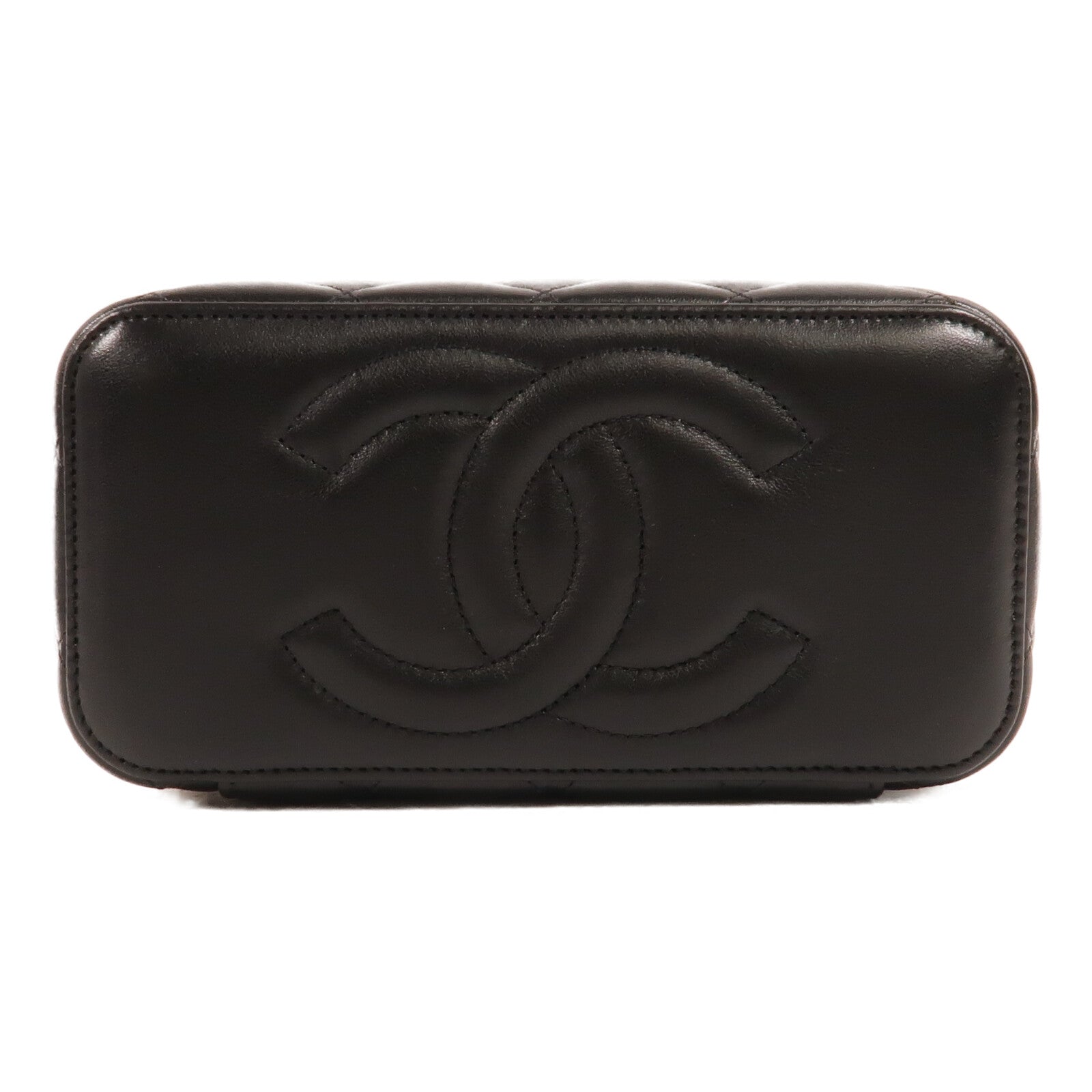 CHANEL 羊皮皮革Vanity Case Gold Ball鏈帶肩背袋