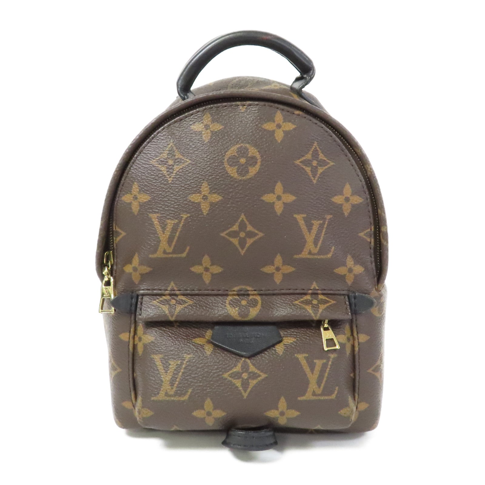 LOUIS VUITTON 【激減優惠】Monogram Palm Springs Mini金扣背包啡色