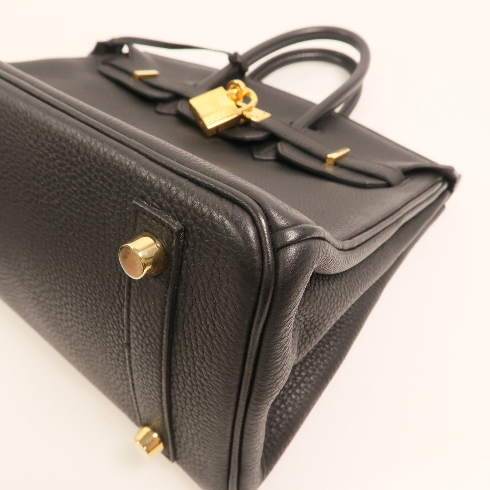 HERMES Togo皮革Birkin 25金扣手挽袋Noir