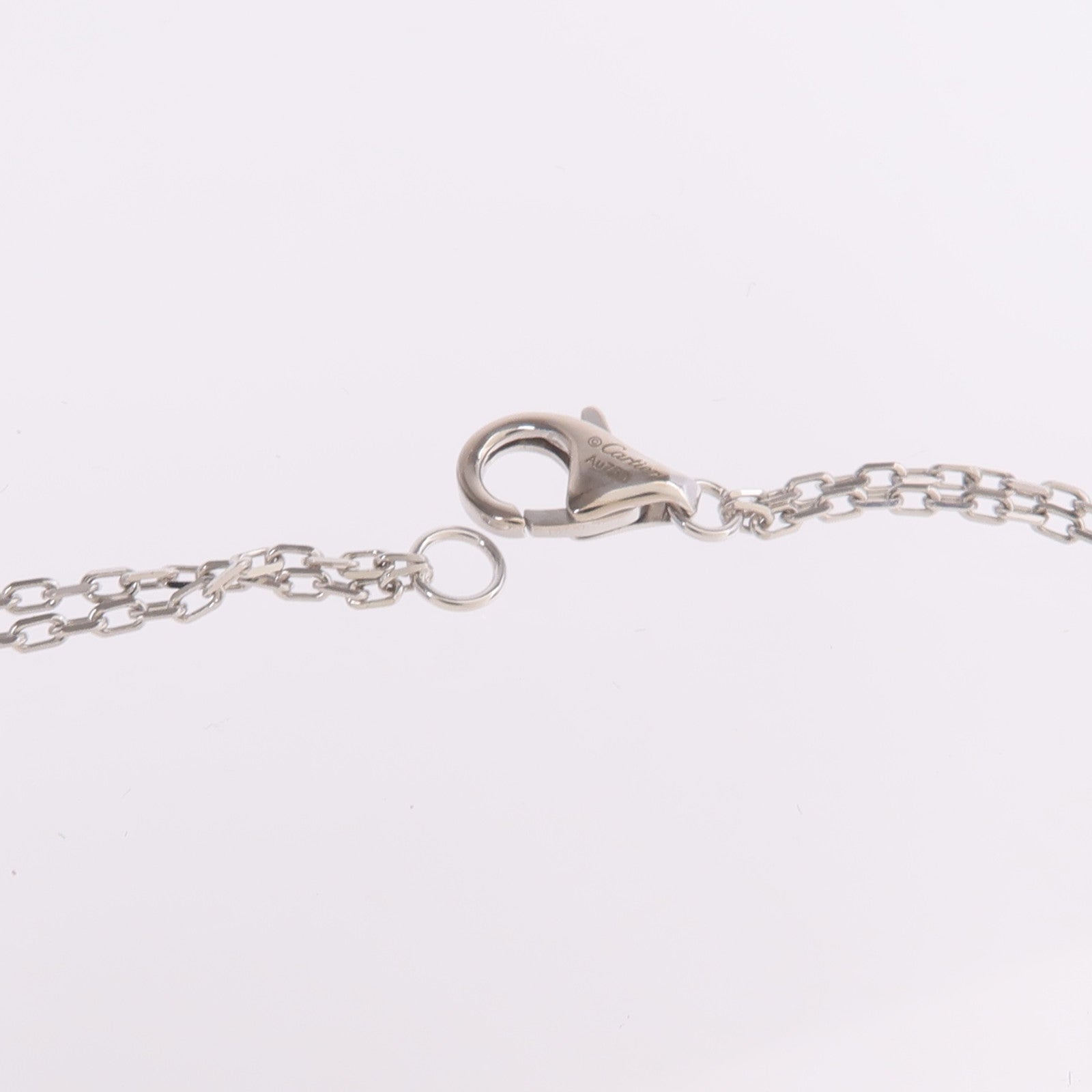 CARTIER 18K白金Love Necklace 2 Diamonds鑽石項鍊