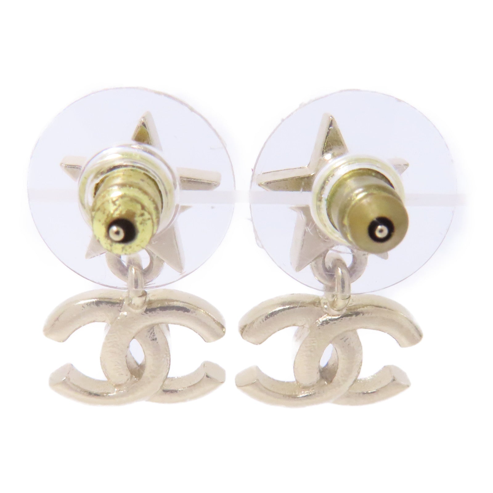 CHANEL PVC/金屬Earrings耳環金色/透明