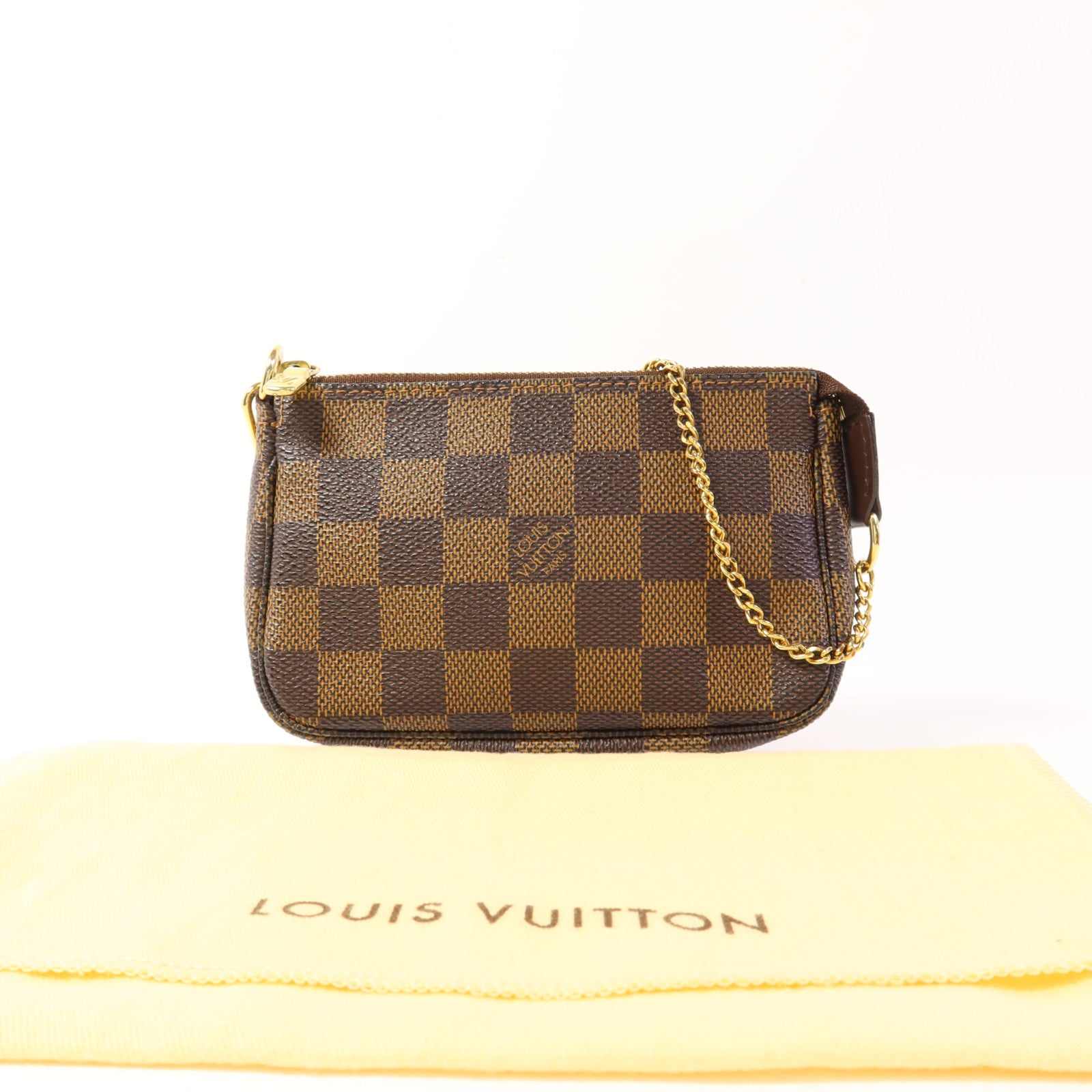 LOUIS VUITTON Monogram Mini Pochette Accessoires金扣手挽袋