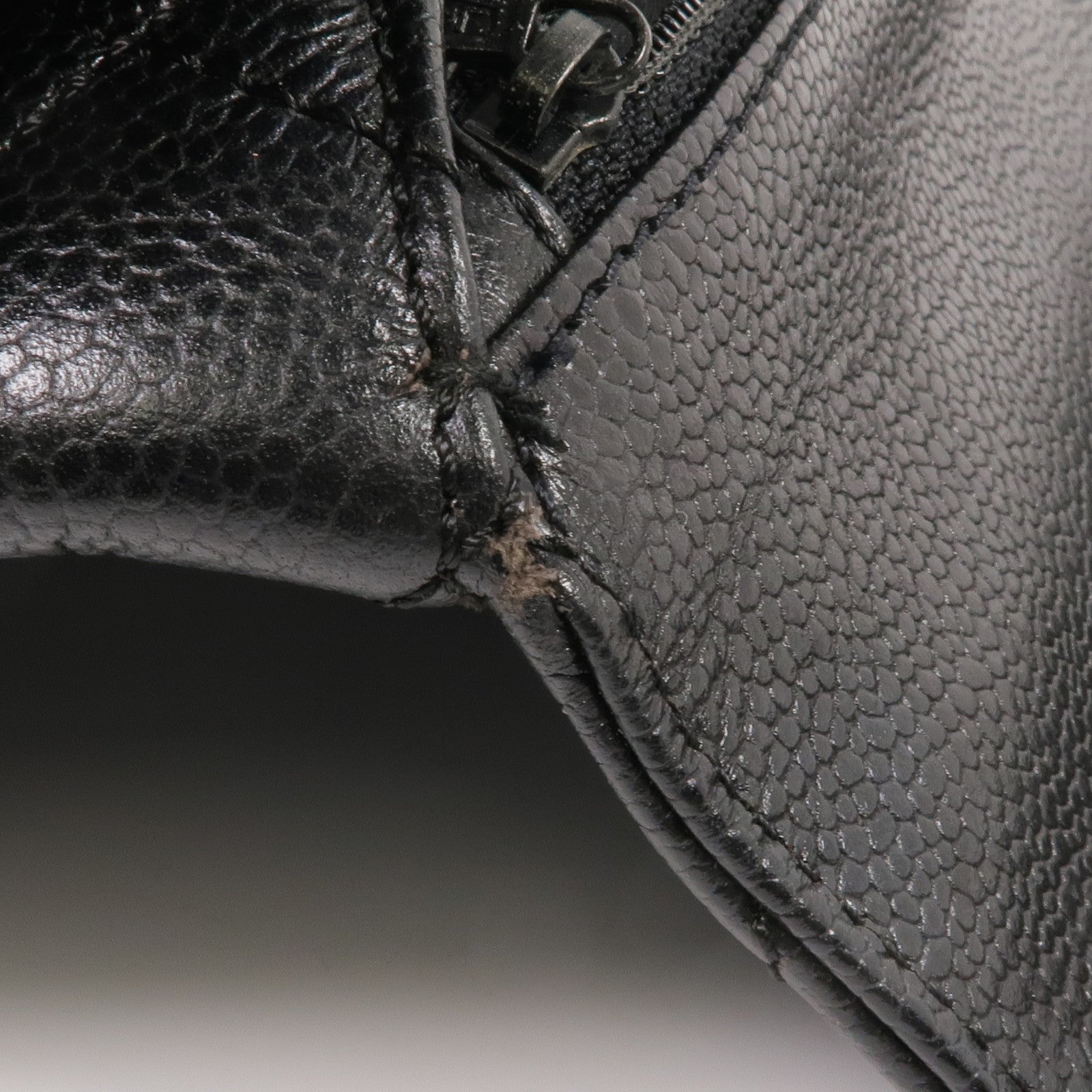 CHANEL 牛皮皮革Vintage Handbag銀扣手挽袋