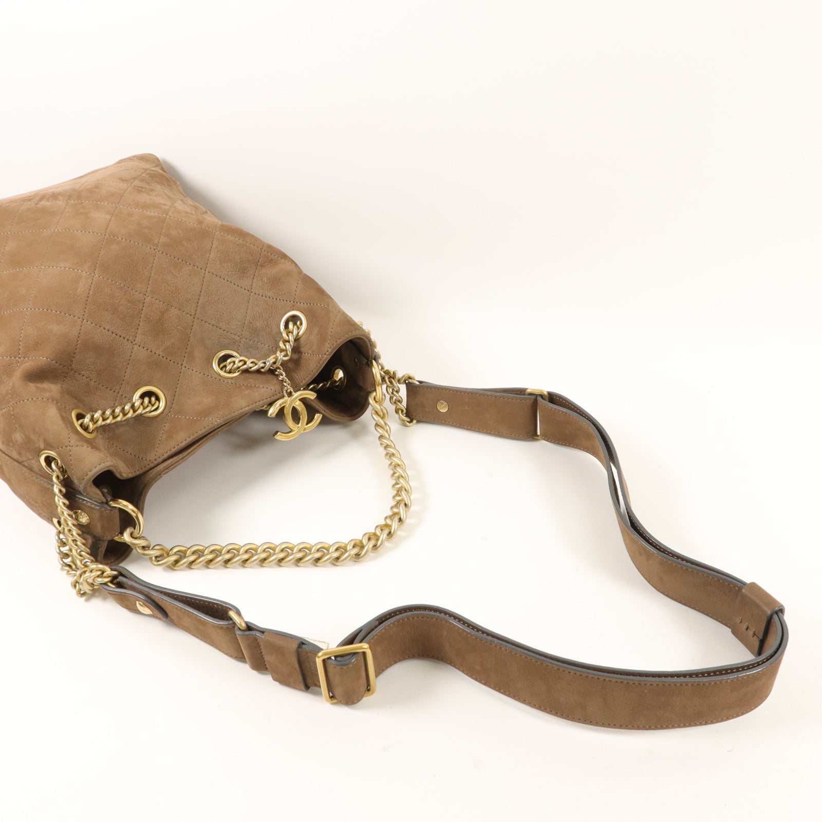 CHANEL 麂皮皮革2 Way Shoulder Bag手挽肩背兩用袋