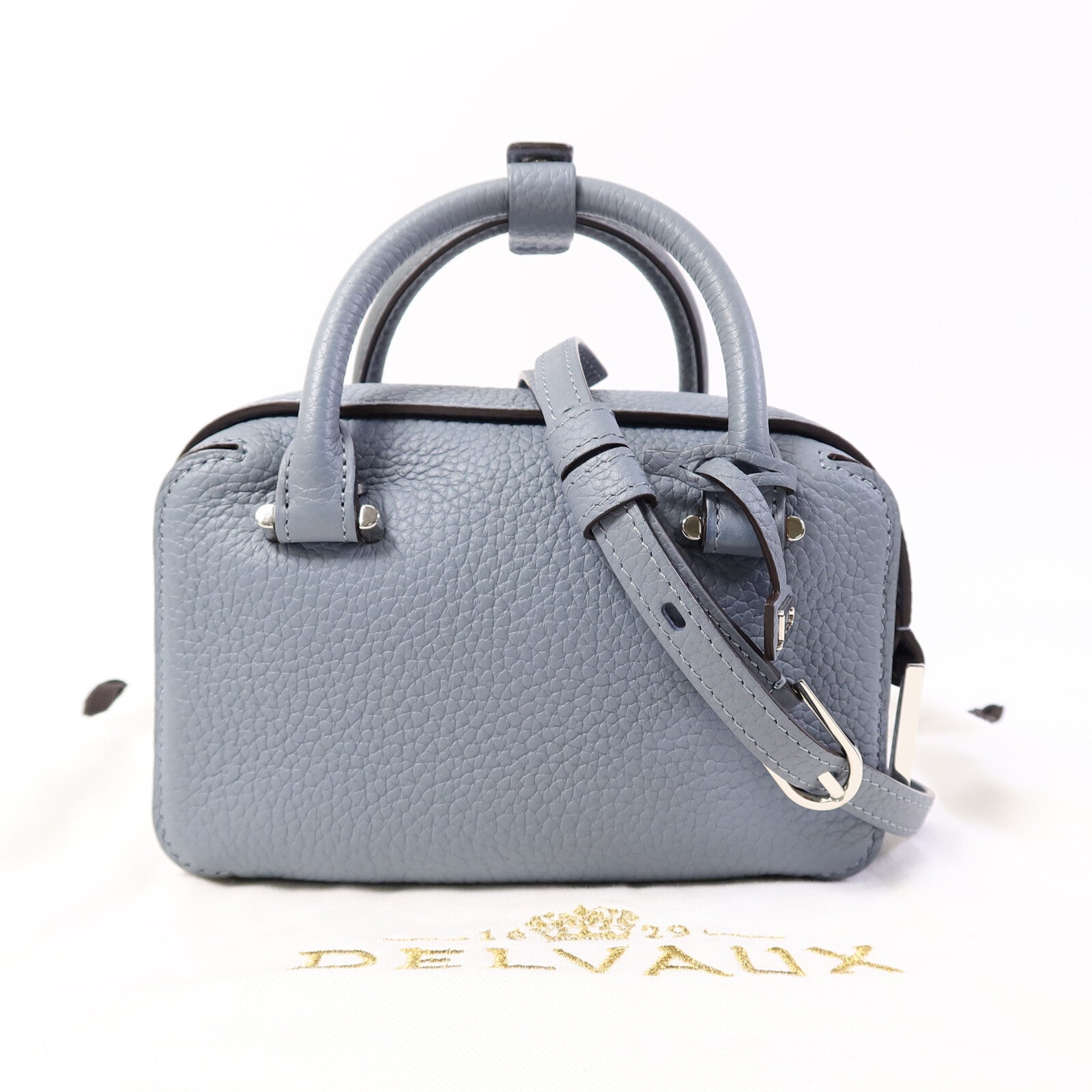 Delvaux Taurillon Soft Cool Box Nano手挽肩背兩用袋
