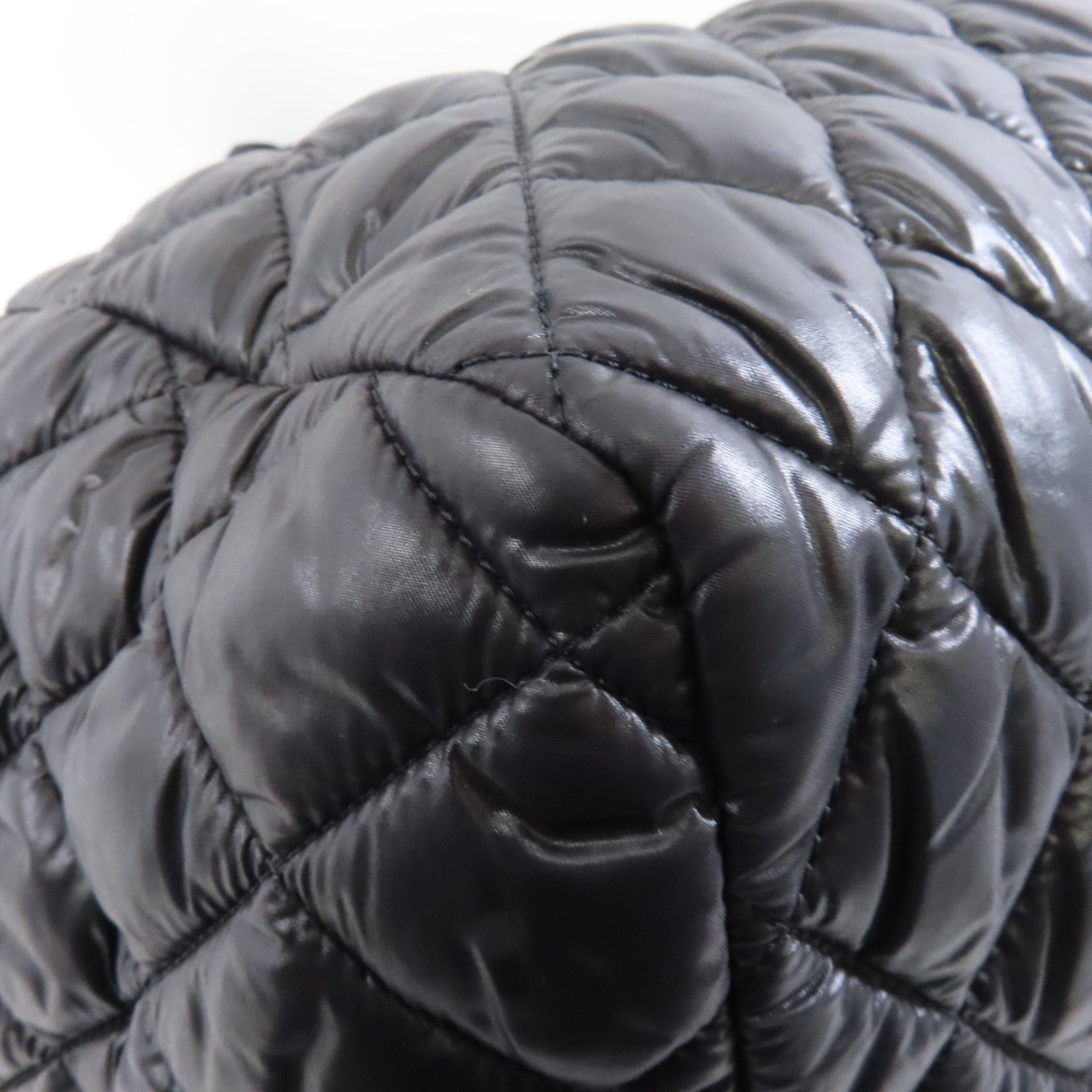 CHANEL 【激減優惠】尼龍Coco Cocoon銀扣手挽袋黑色