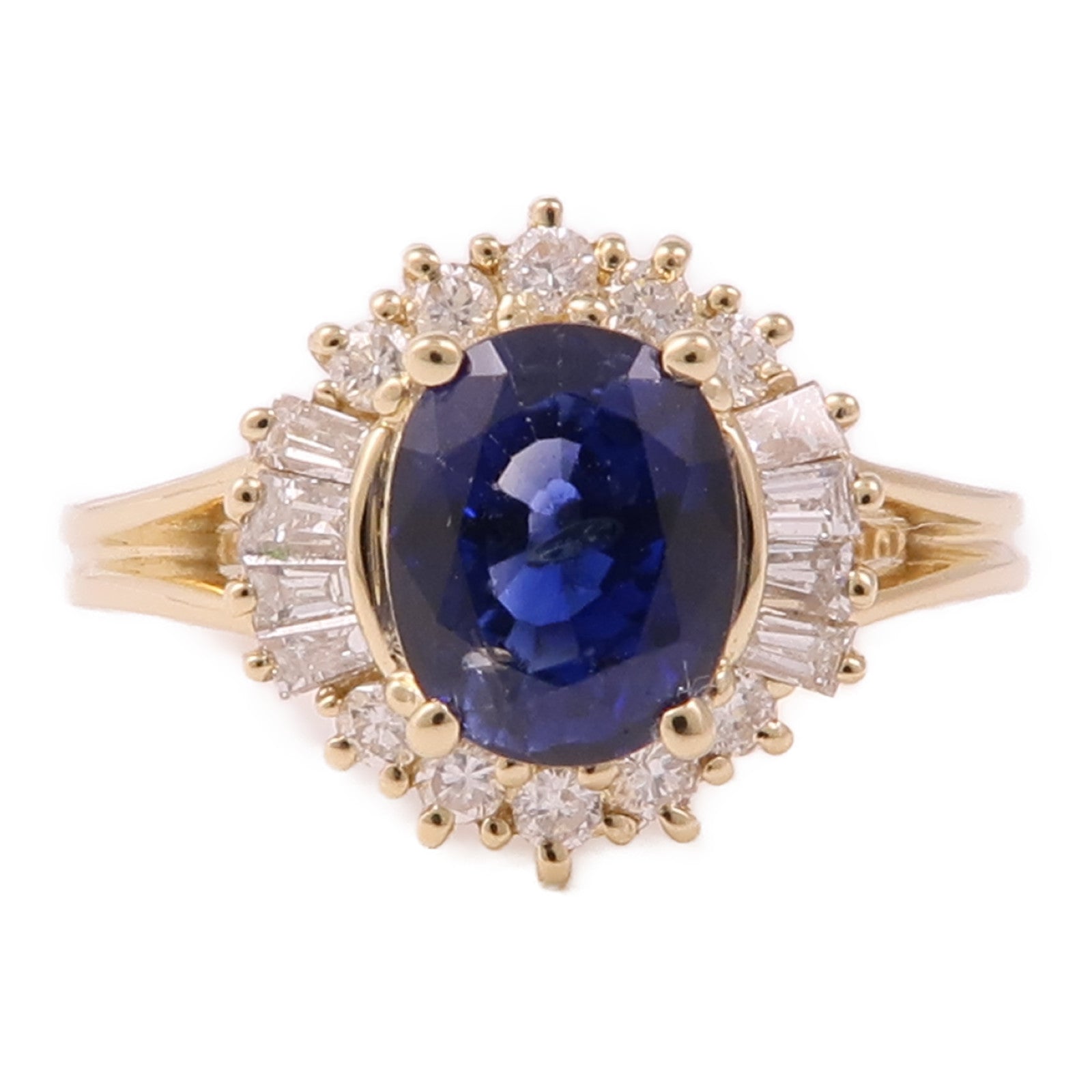 JEWELRY 【激減優惠】18K黃金/Sapphire/Diamond Ring藍寶石/鑽石戒指