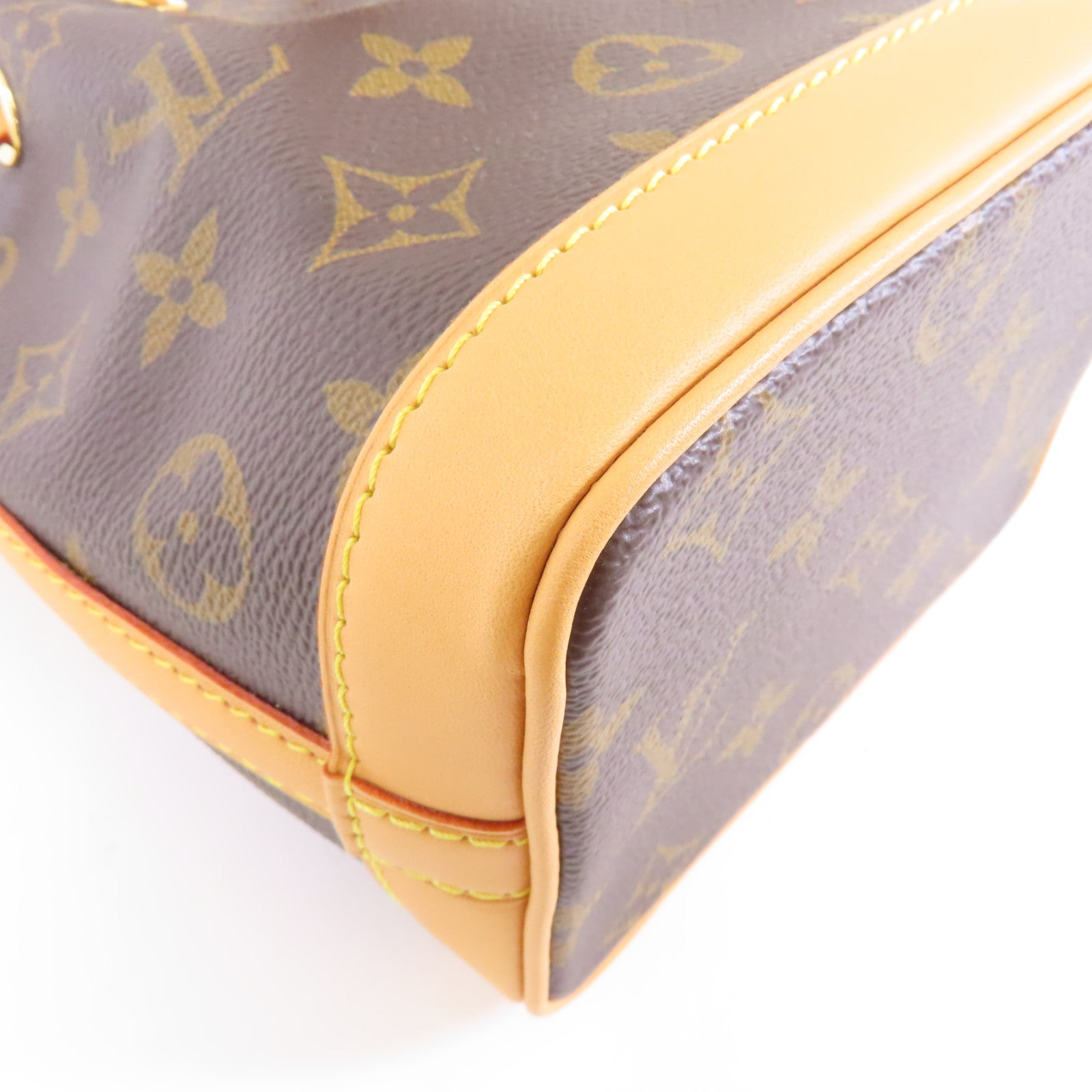 LOUIS VUITTON Monogram Nano Noe金扣手挽肩背兩用袋啡色