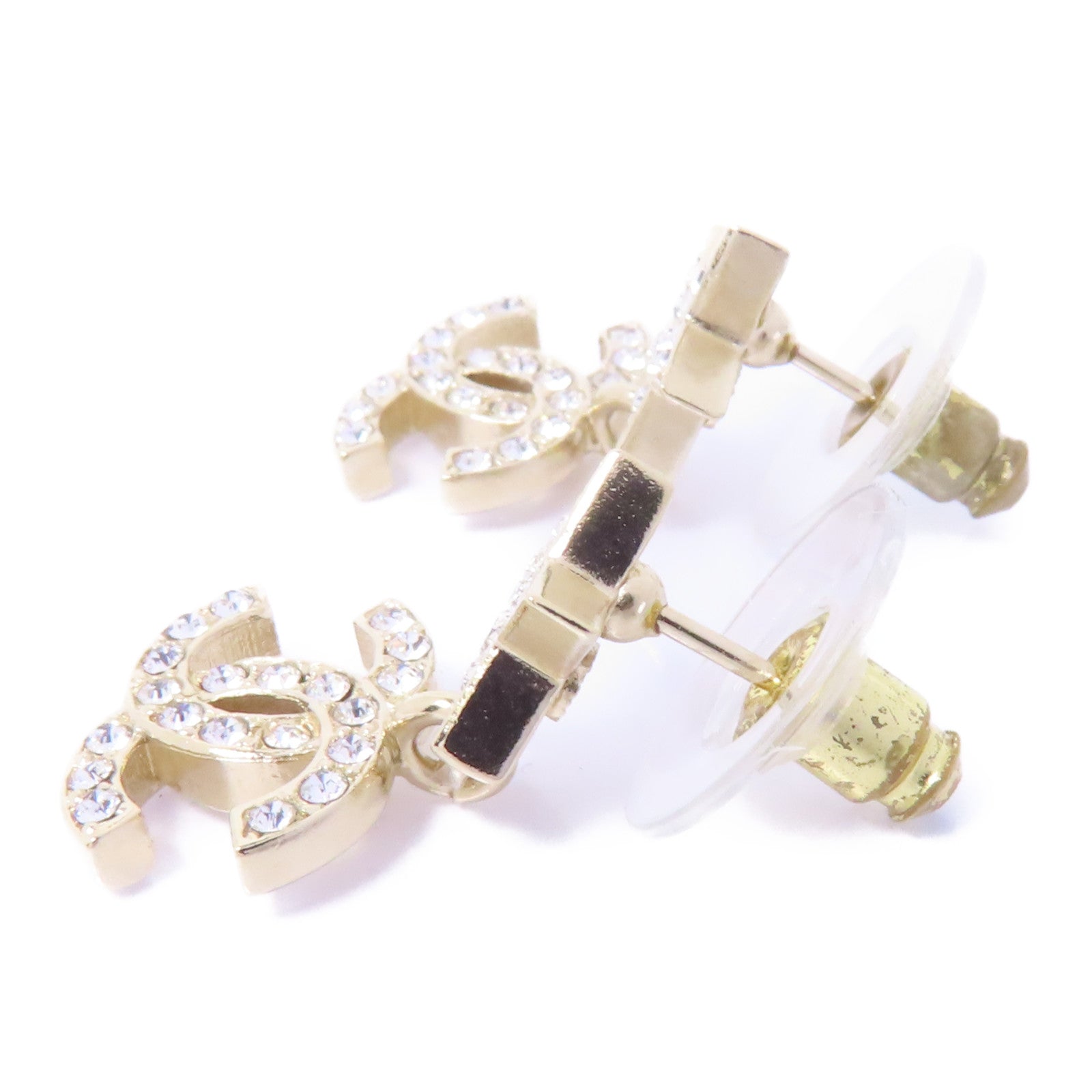 CHANEL PVC/金屬Earrings耳環金色/透明
