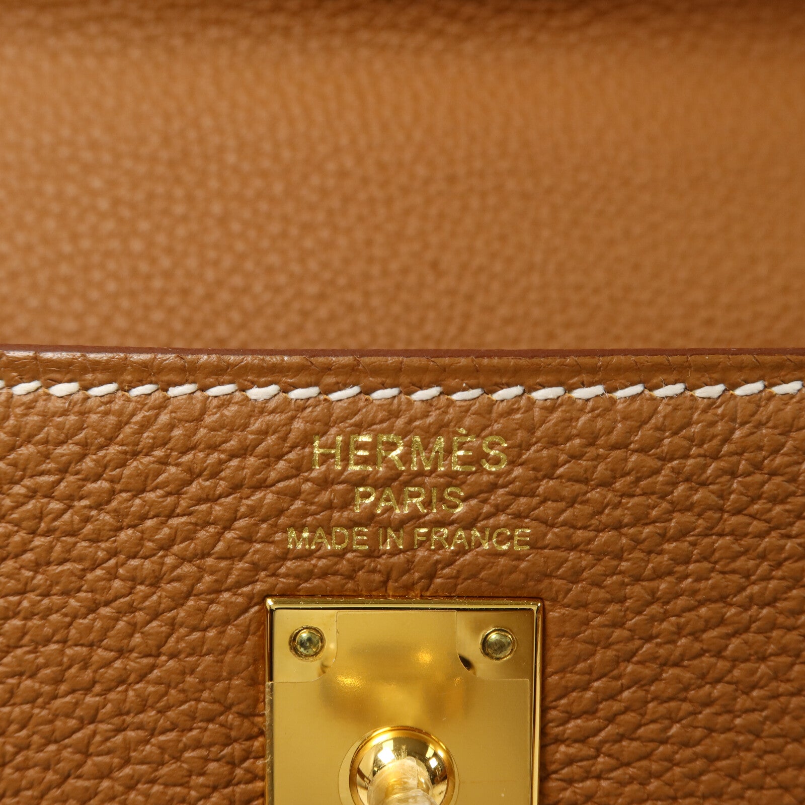 HERMES Togo皮革Kelly 25手挽肩背兩用袋Gold
