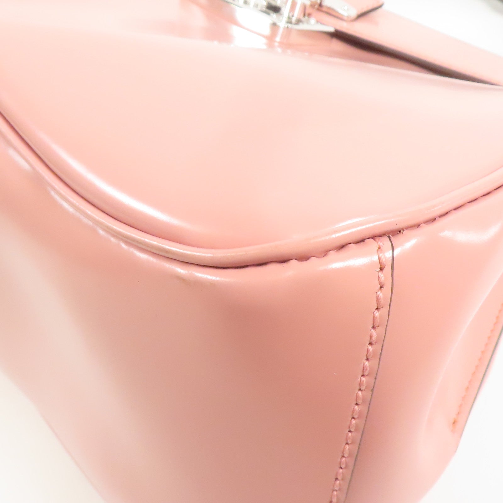 GUCCI GG SHW Hand Bag Calfskin Leather Pink