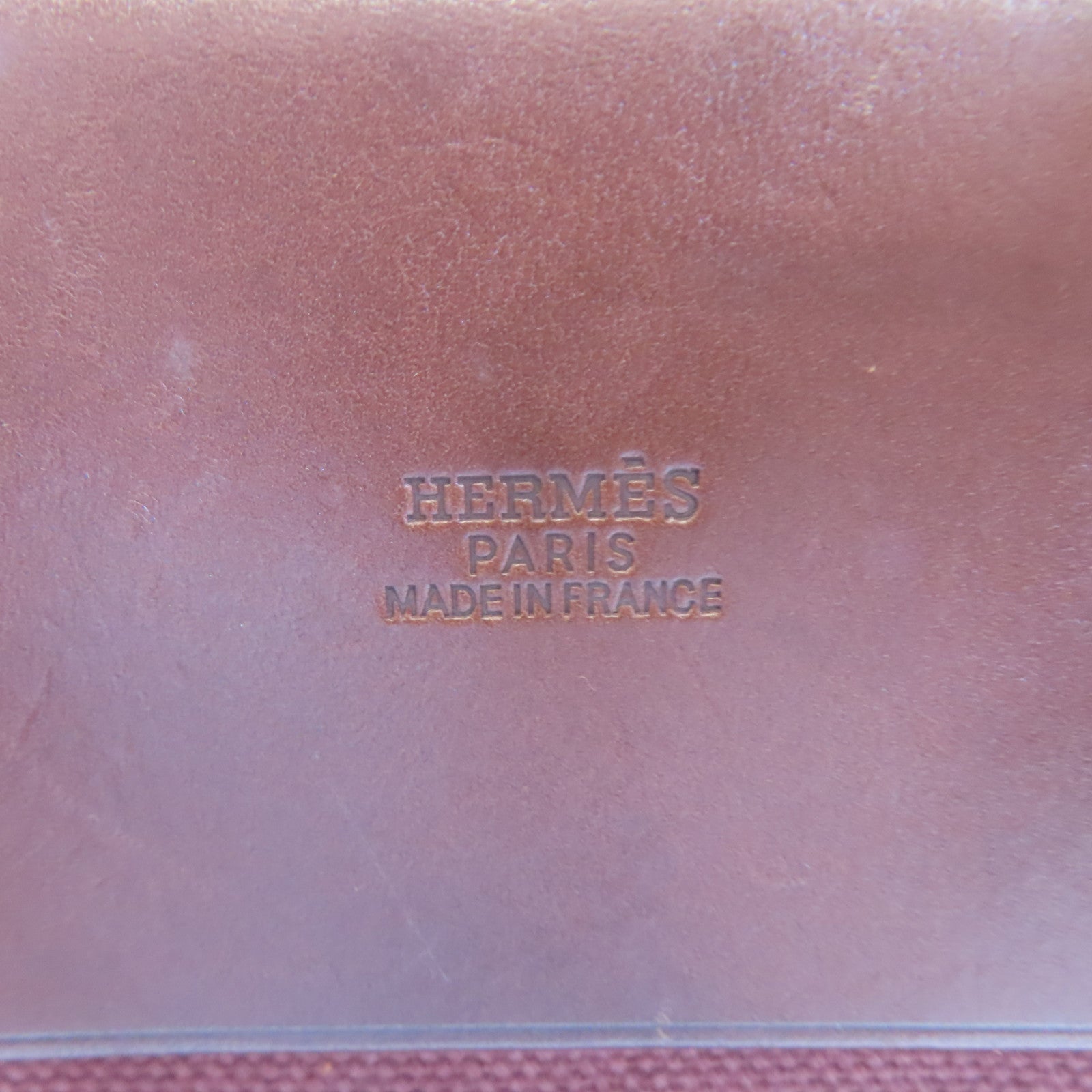 HERMES 帆布Herbag Cabas Toile金扣肩背袋啡色