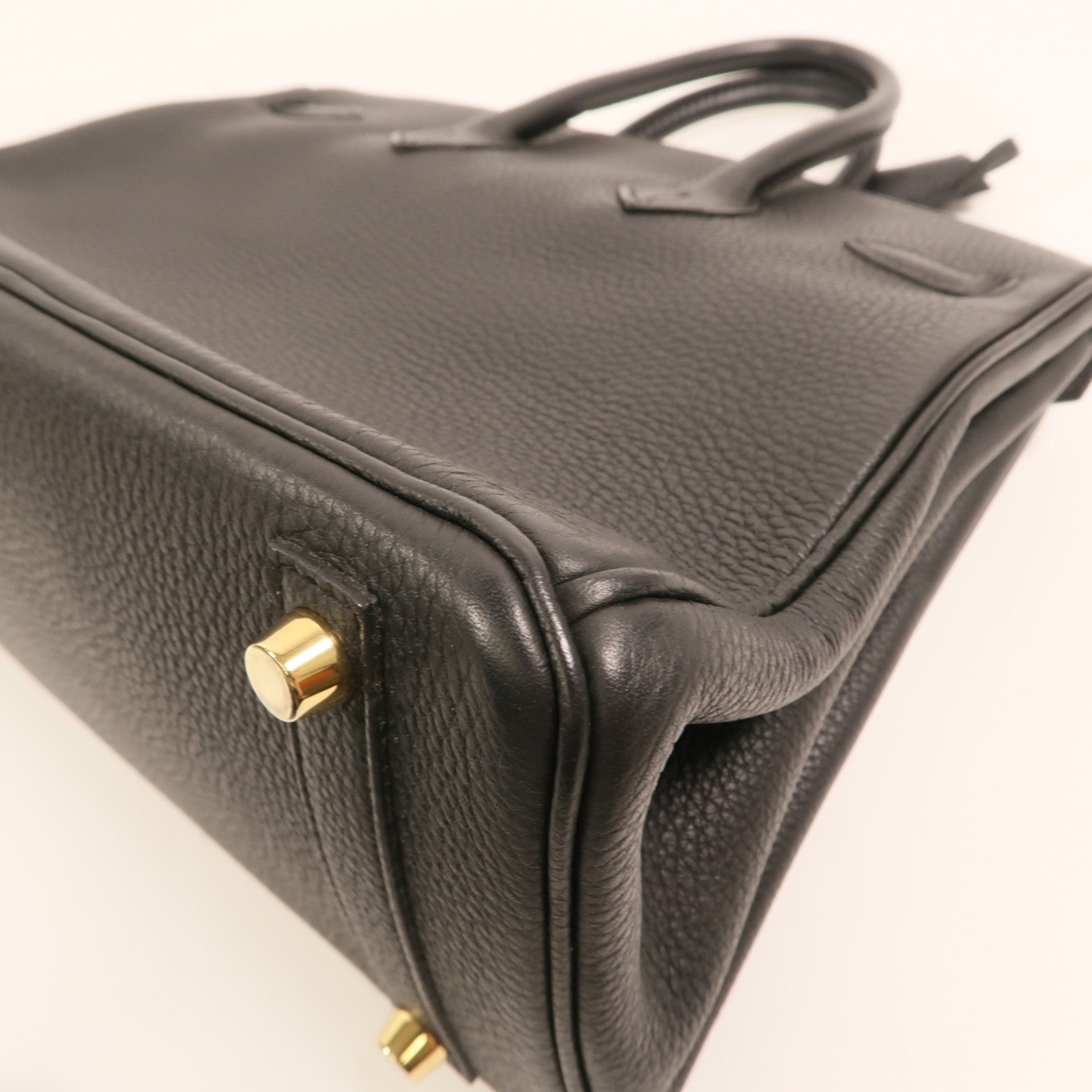 HERMES Togo皮革Birkin 25金扣手挽袋Noir