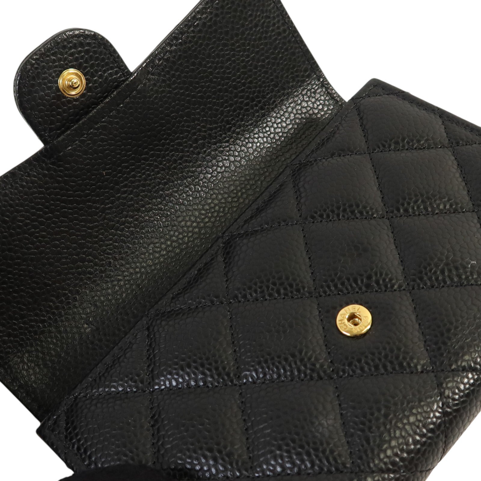 CHANEL 牛皮皮革Classic Medium Flap Wallet金扣錢包