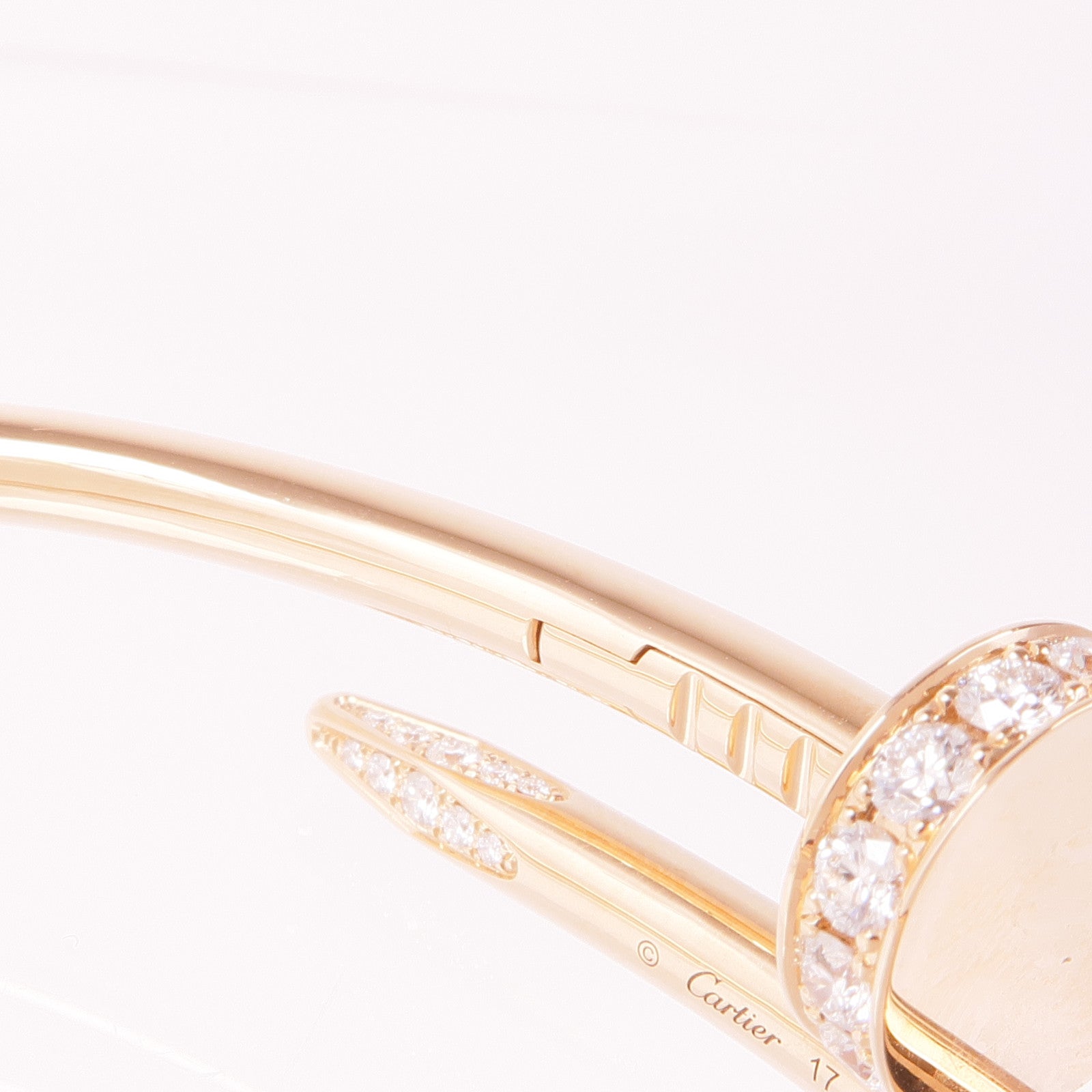 CARTIER 18K玫瑰金Juste Un Clou Daimond Bracelet手鐲Cartier#17