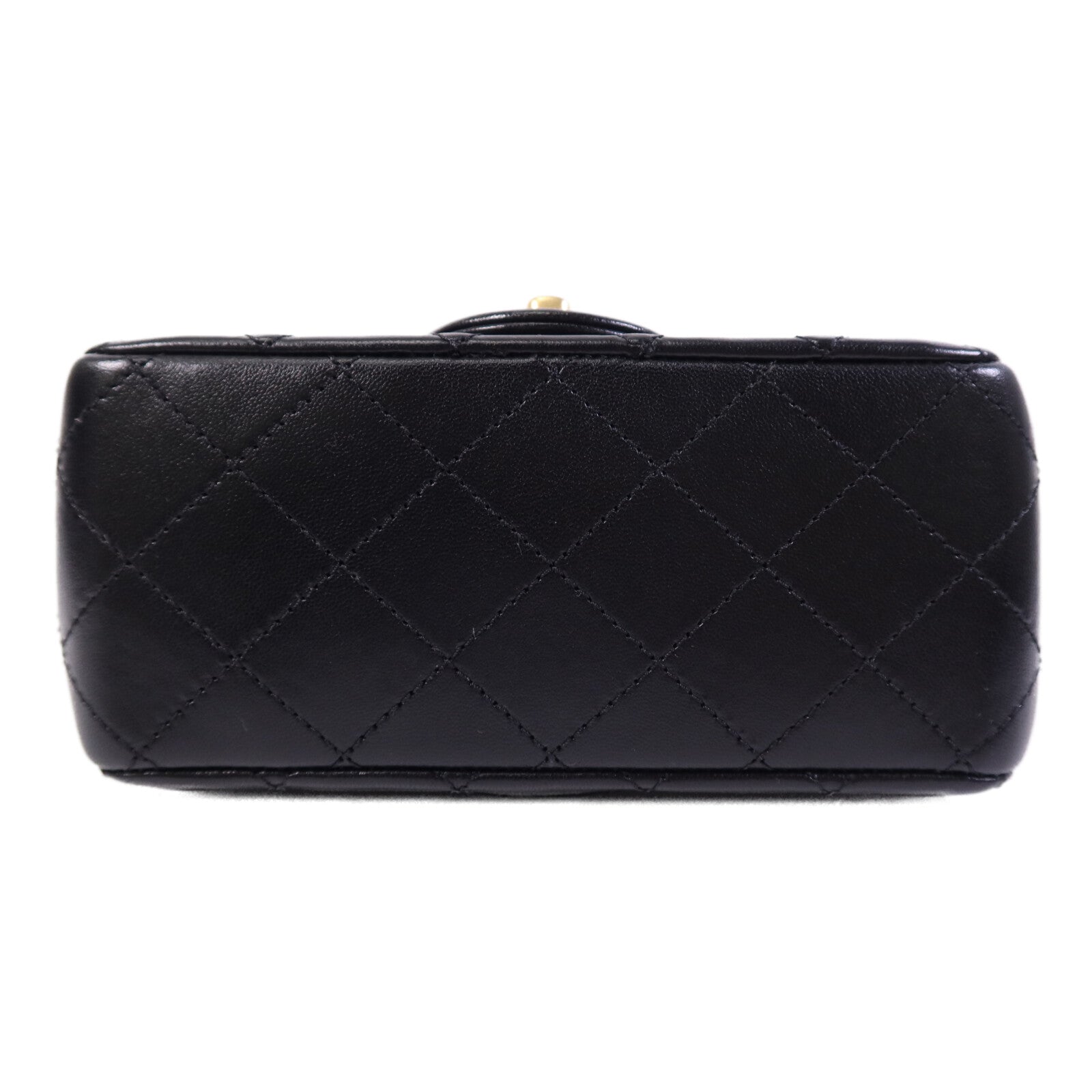 CHANEL 羊皮皮革Gold Ball金扣鏈帶手挽袋