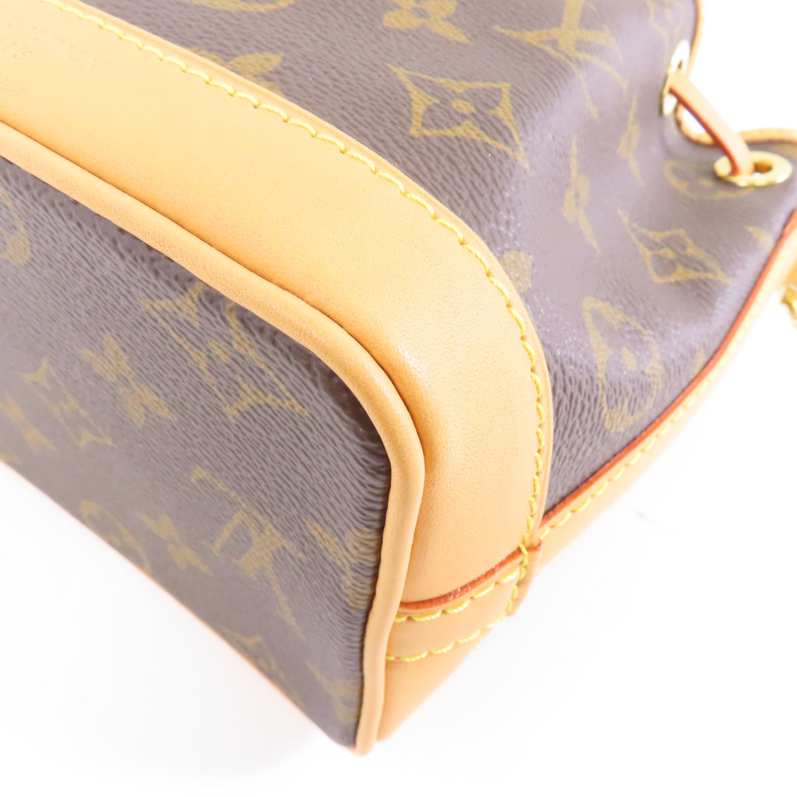 LOUIS VUITTON Monogram Nano Noe金扣手挽肩背兩用袋啡色
