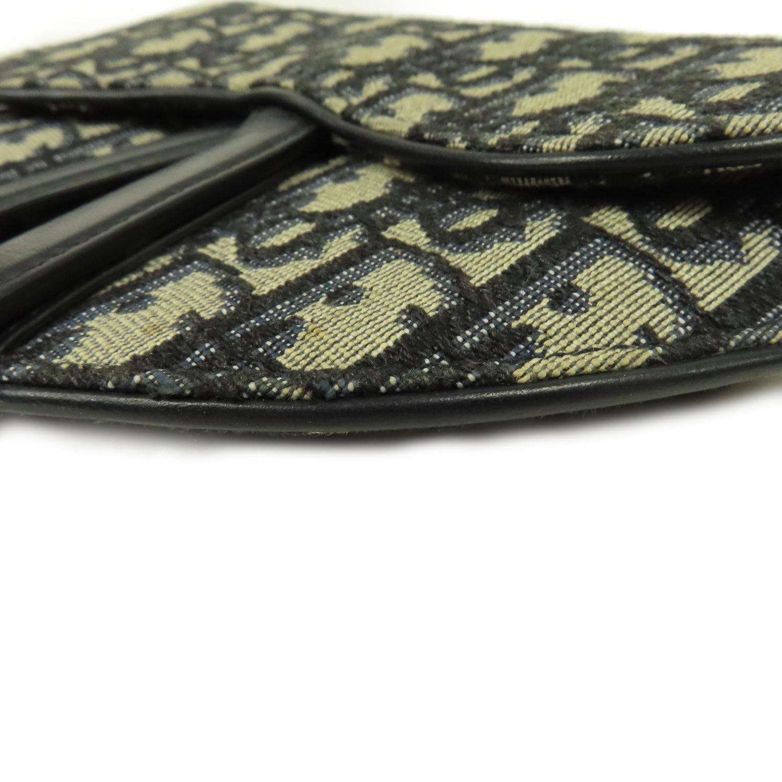 Dior 【激減優惠】帆布Saddle Oblique Waist Belt Bag金扣腰包藍色