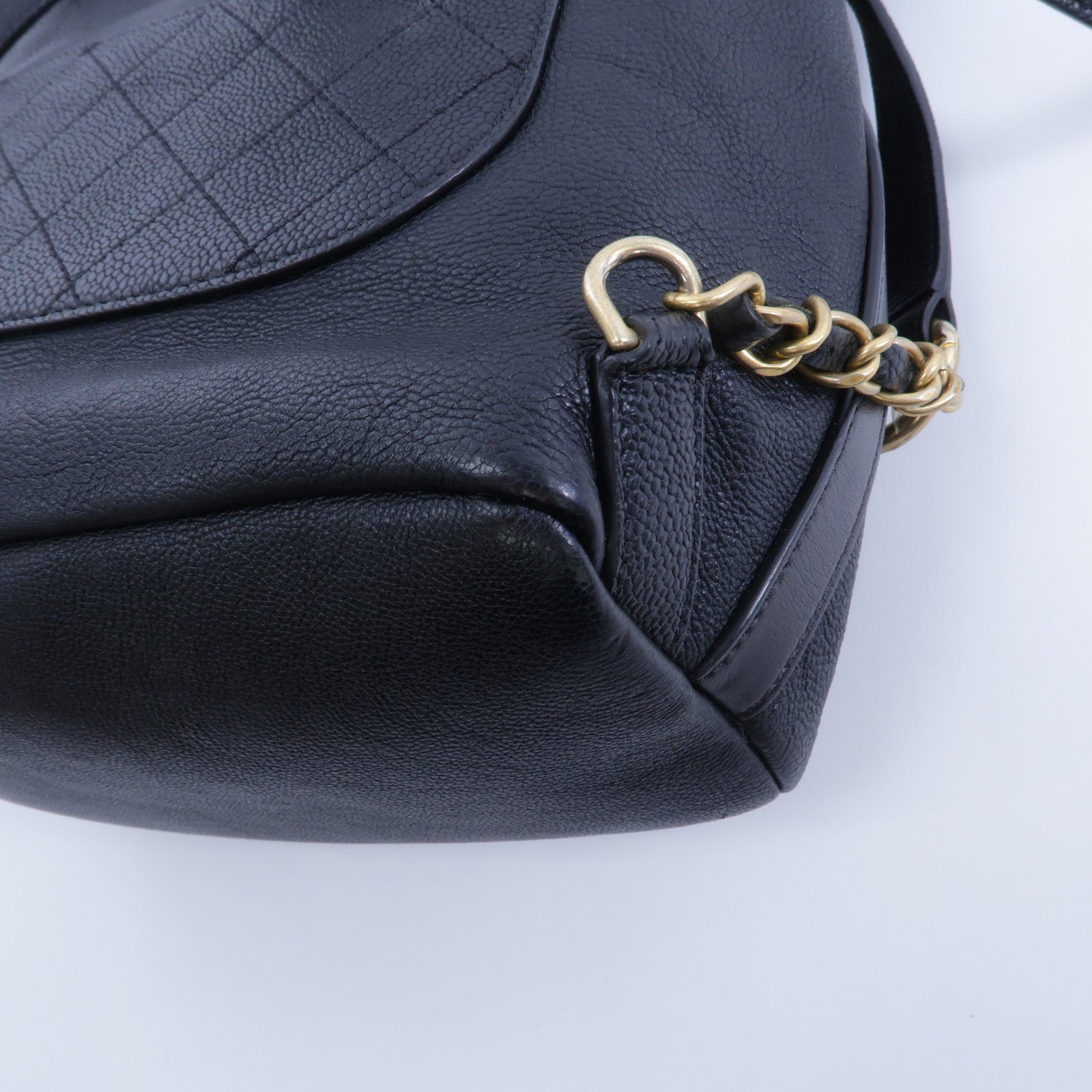 CHANEL 牛皮皮革Backpack鏈帶背包