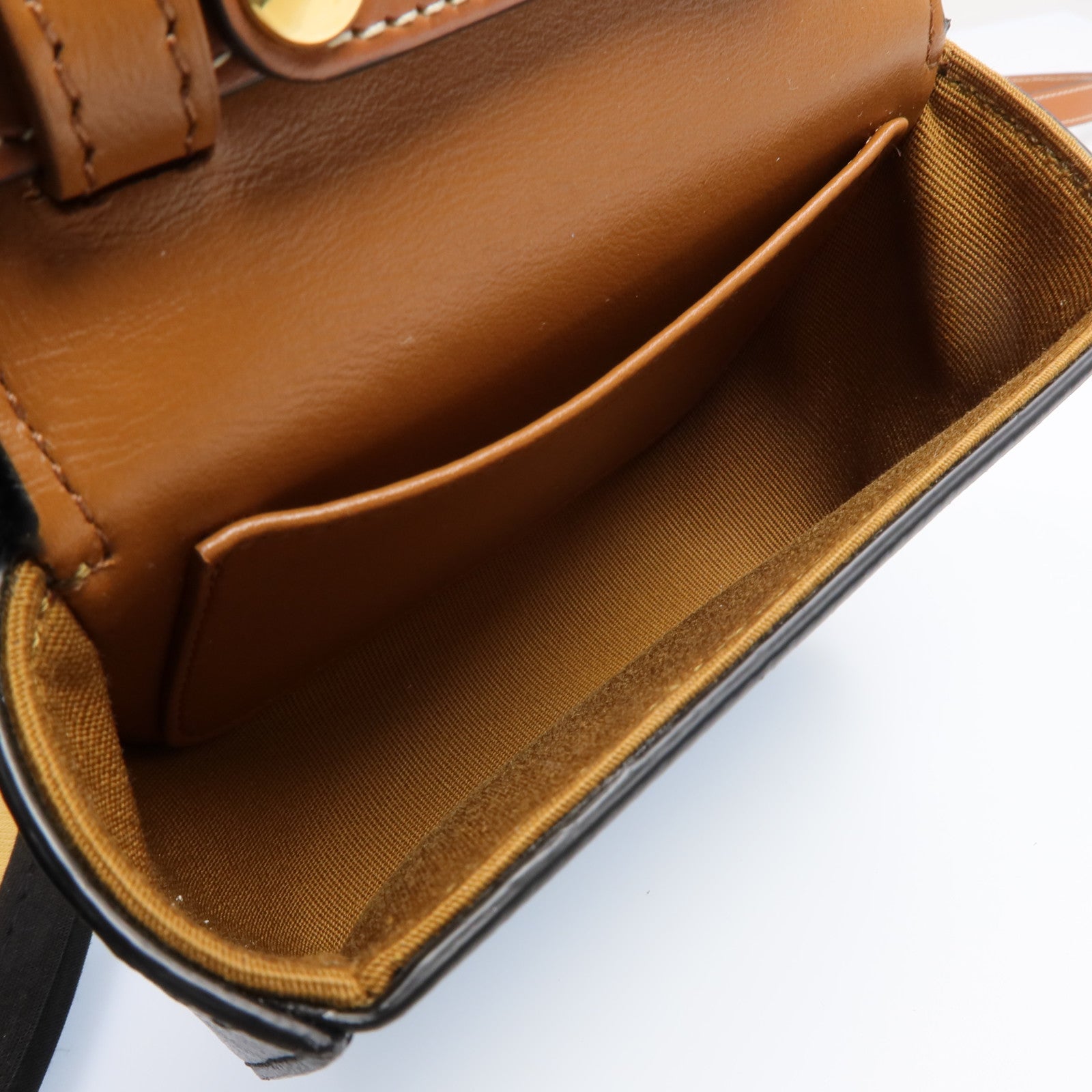 CELINE 塗層帆布Mini Triomphe金扣肩背袋