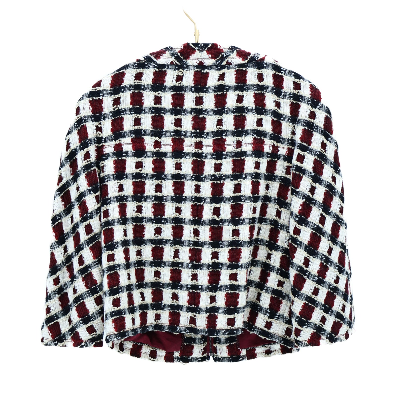 CHANEL Wool/Rayon Collarless Jacket外套