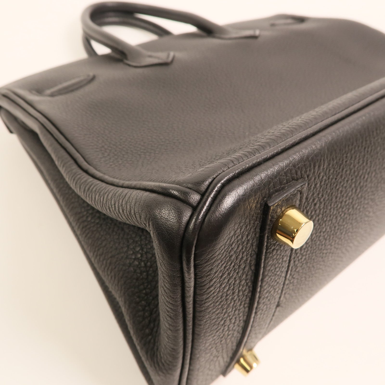 HERMES Togo皮革Birkin 25金扣手挽袋Noir